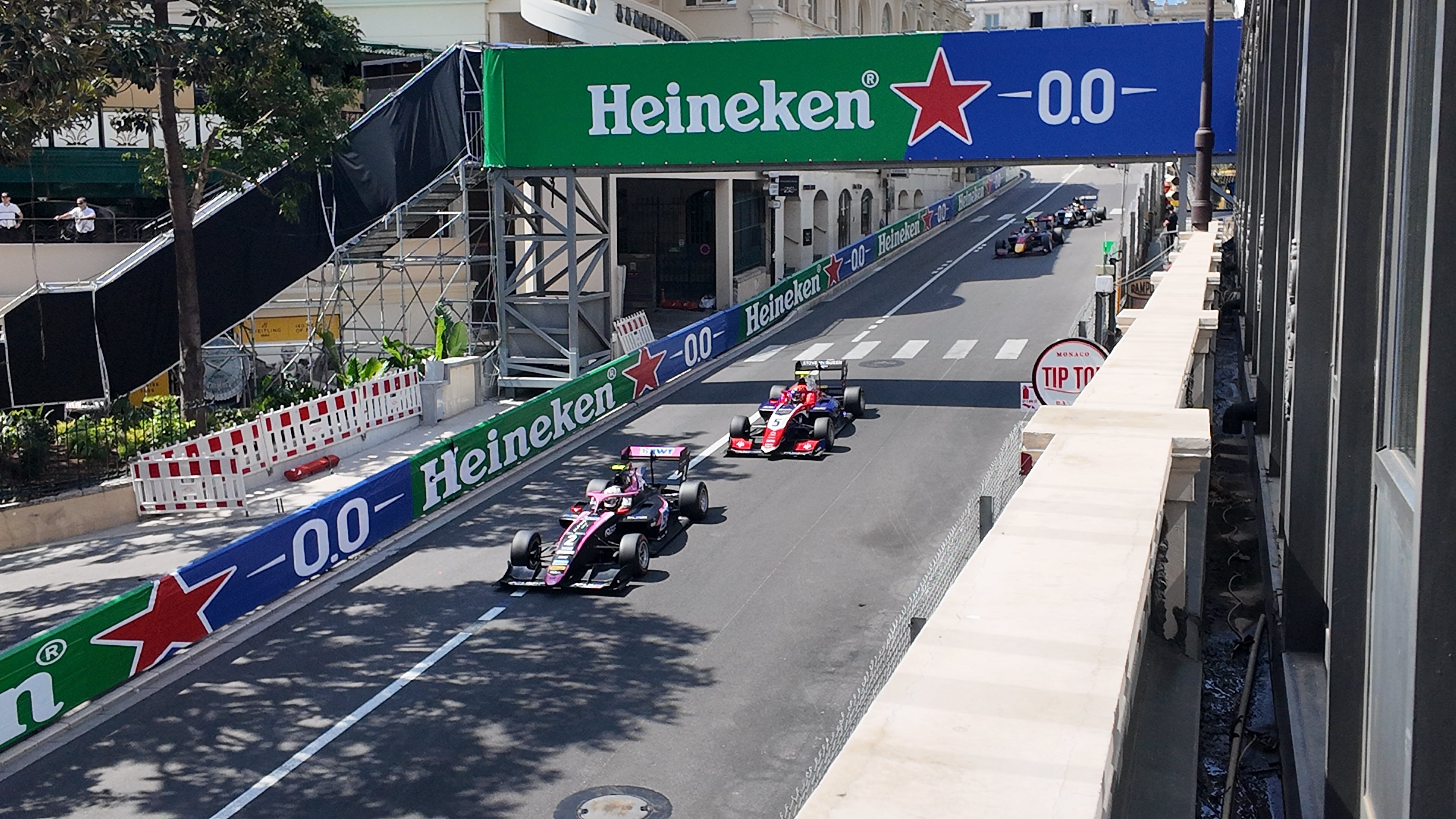 A terrace like that at the Hotel Metropole is one of the best places to view the race