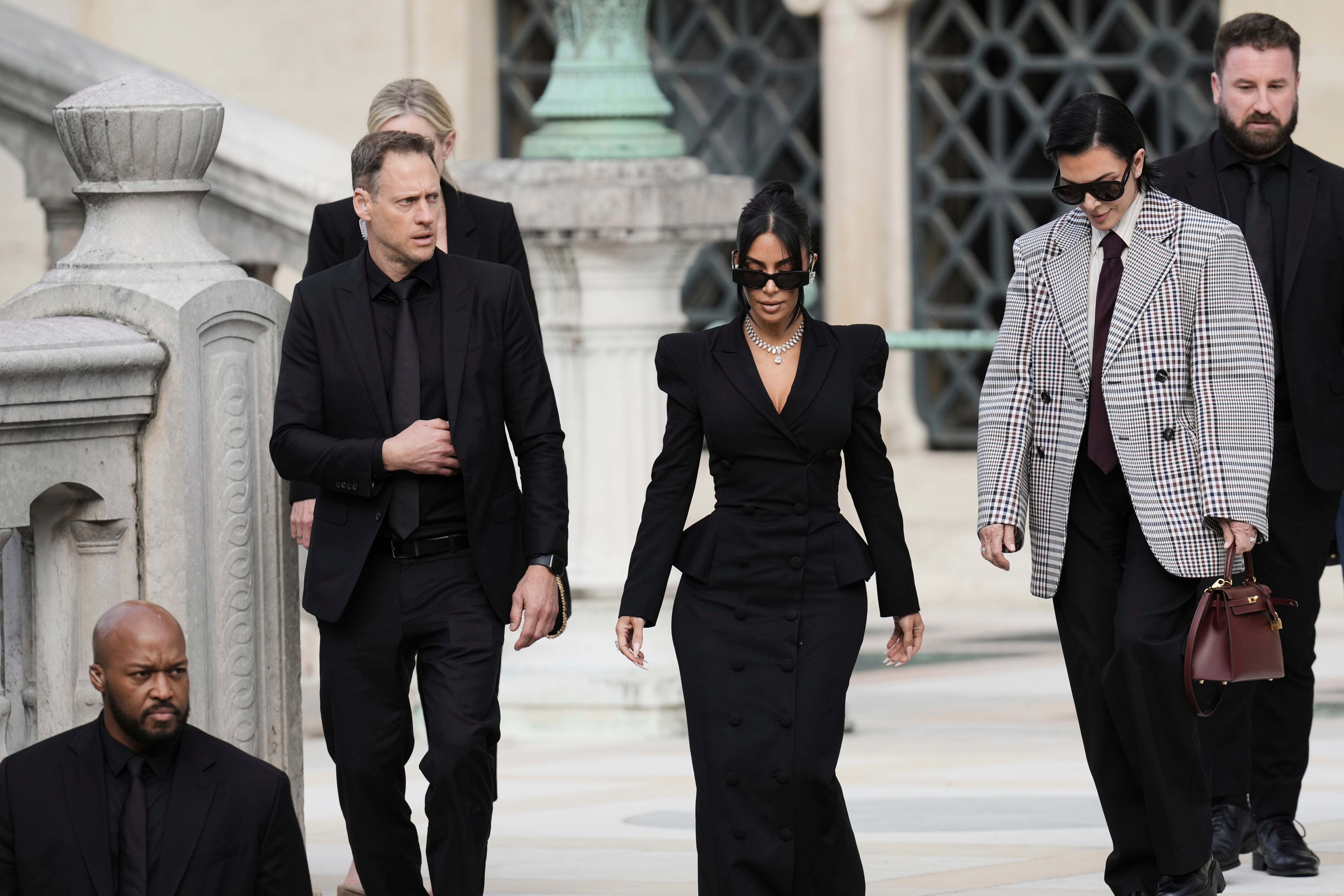 Kardashian is accompanied by her mother Kris Jenner to court