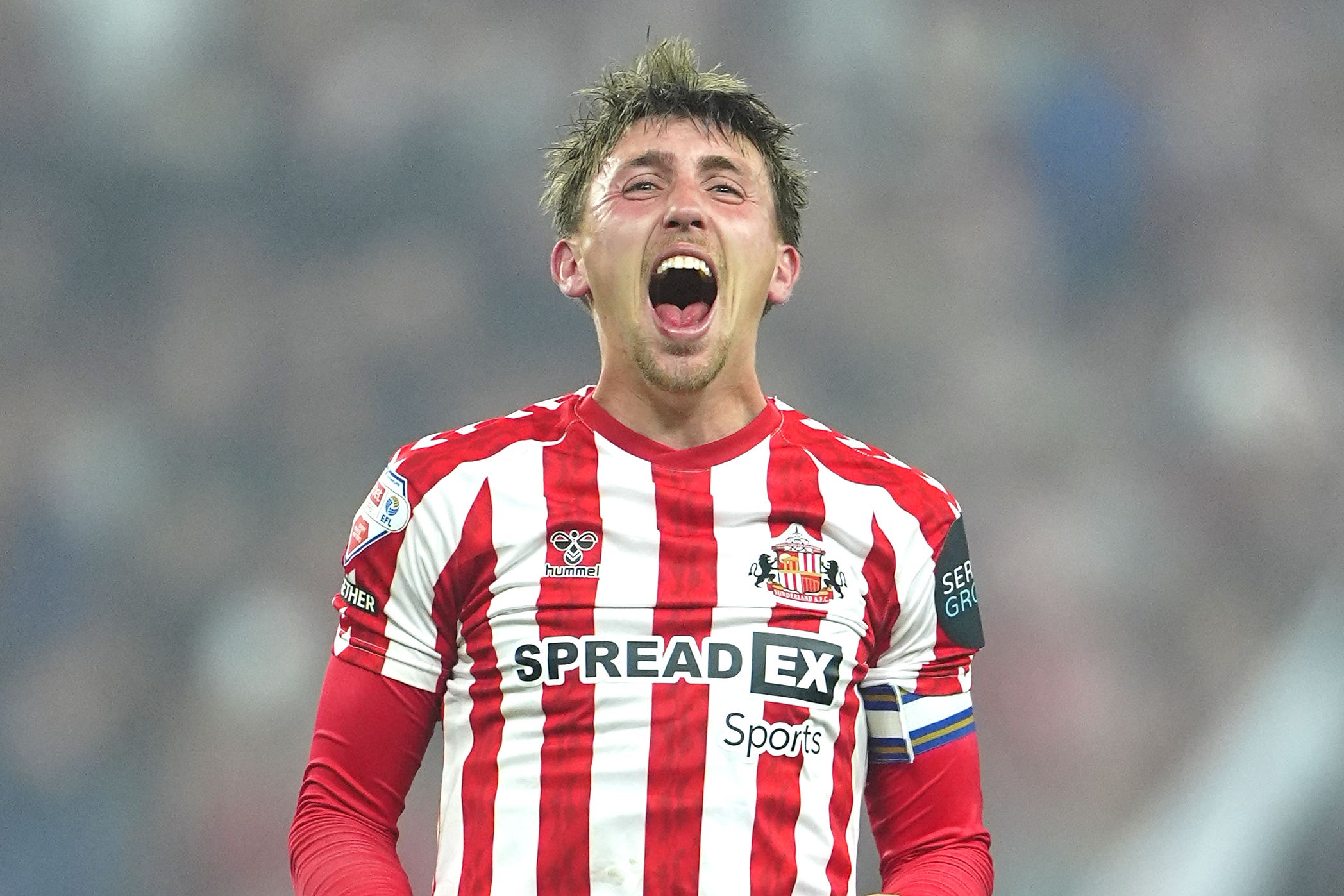 Sunderland skipper Dan Neil is desperate to right a wrong at Wembley on Saturday (Owen Humphreys/PA)