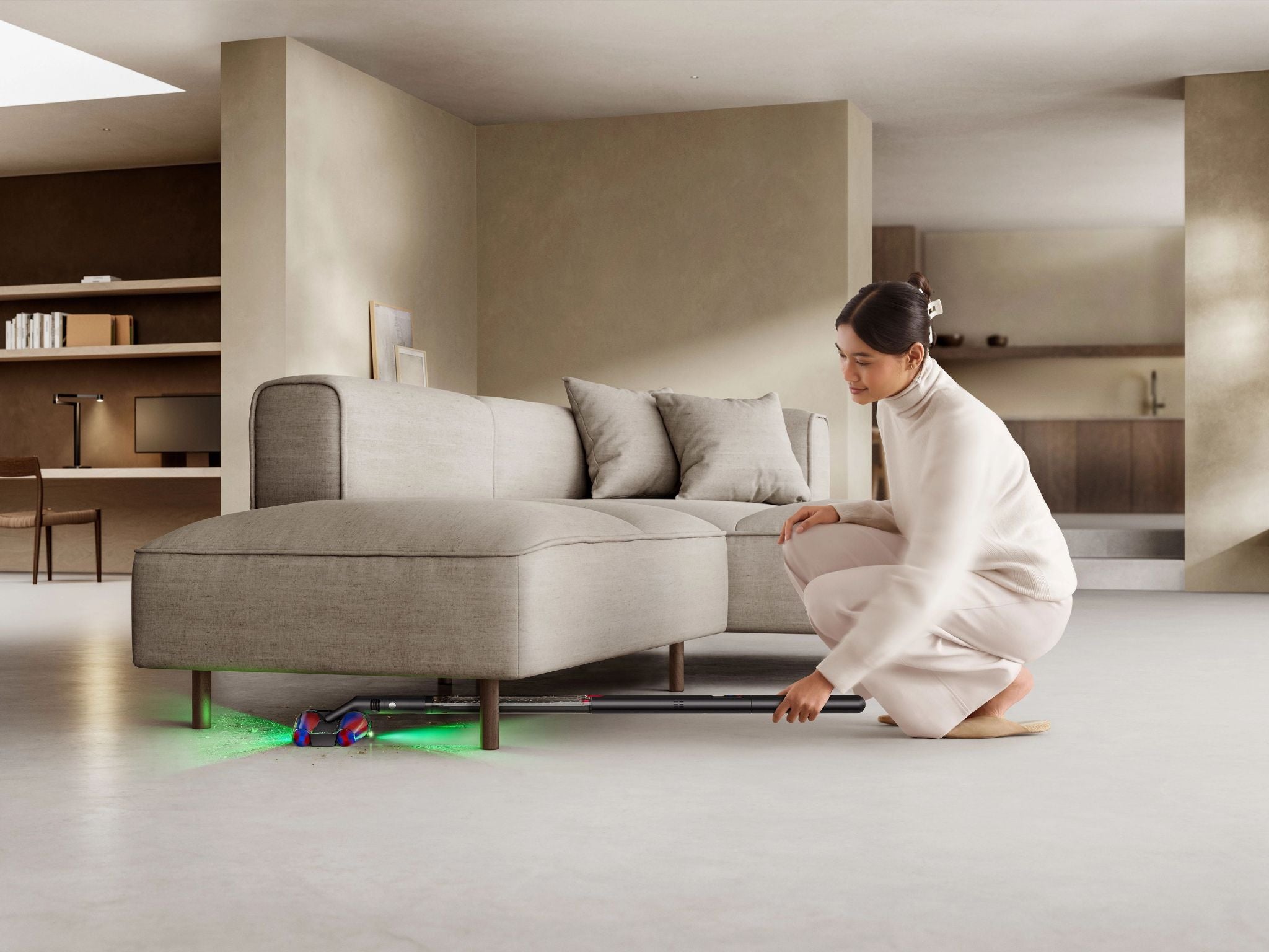 This innovative vacuum has a hidden dustbin