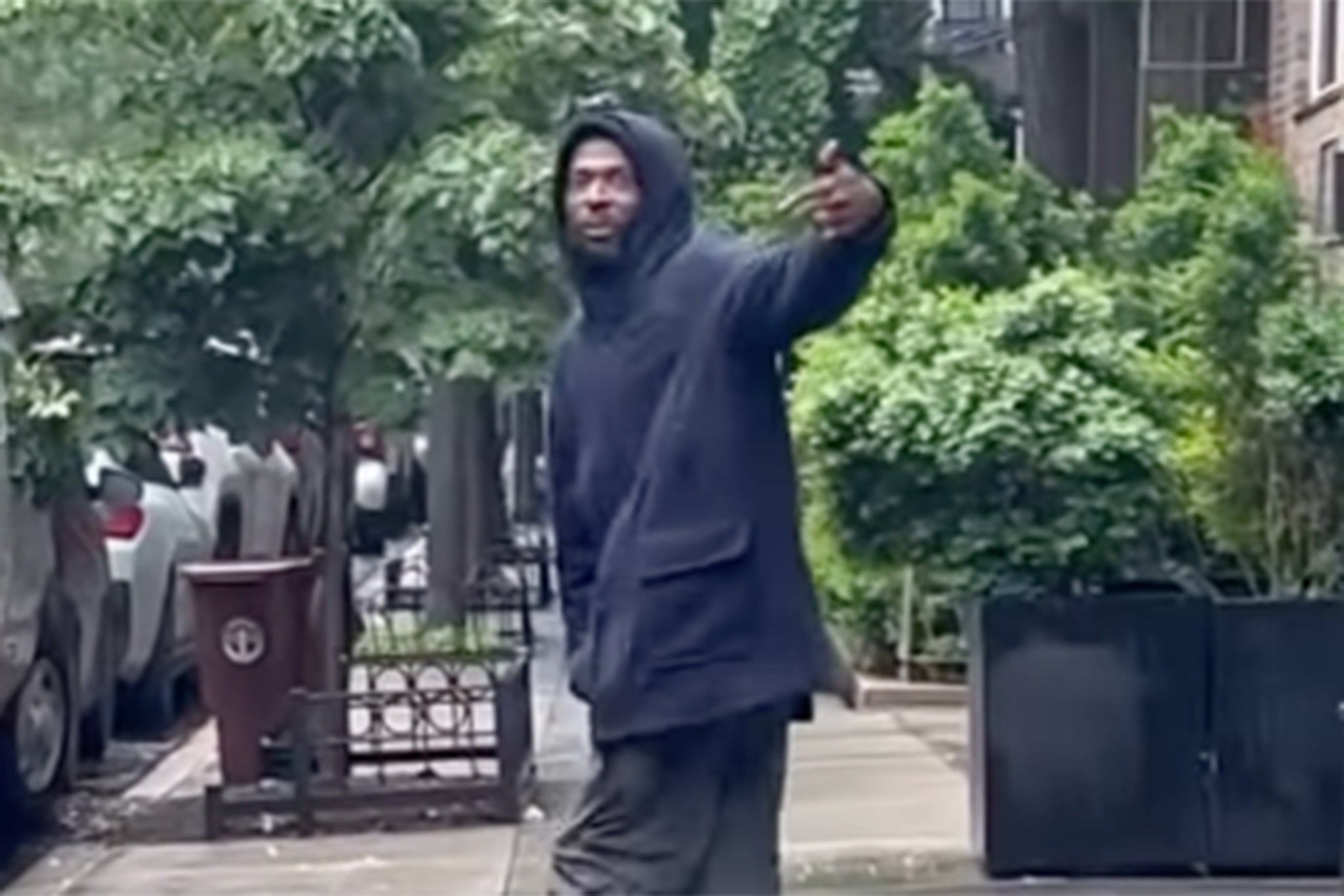 The attacker, who has not been publicly identified by police, threatened to ‘slit’ Hall’s throat