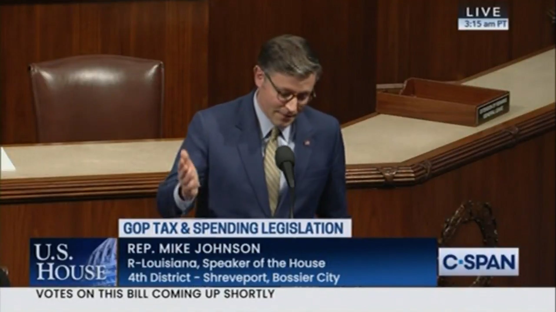 ‘Laugh all you want’: Democrats erupt after Mike Johnson calls Trump ‘most respected president in the modern era’