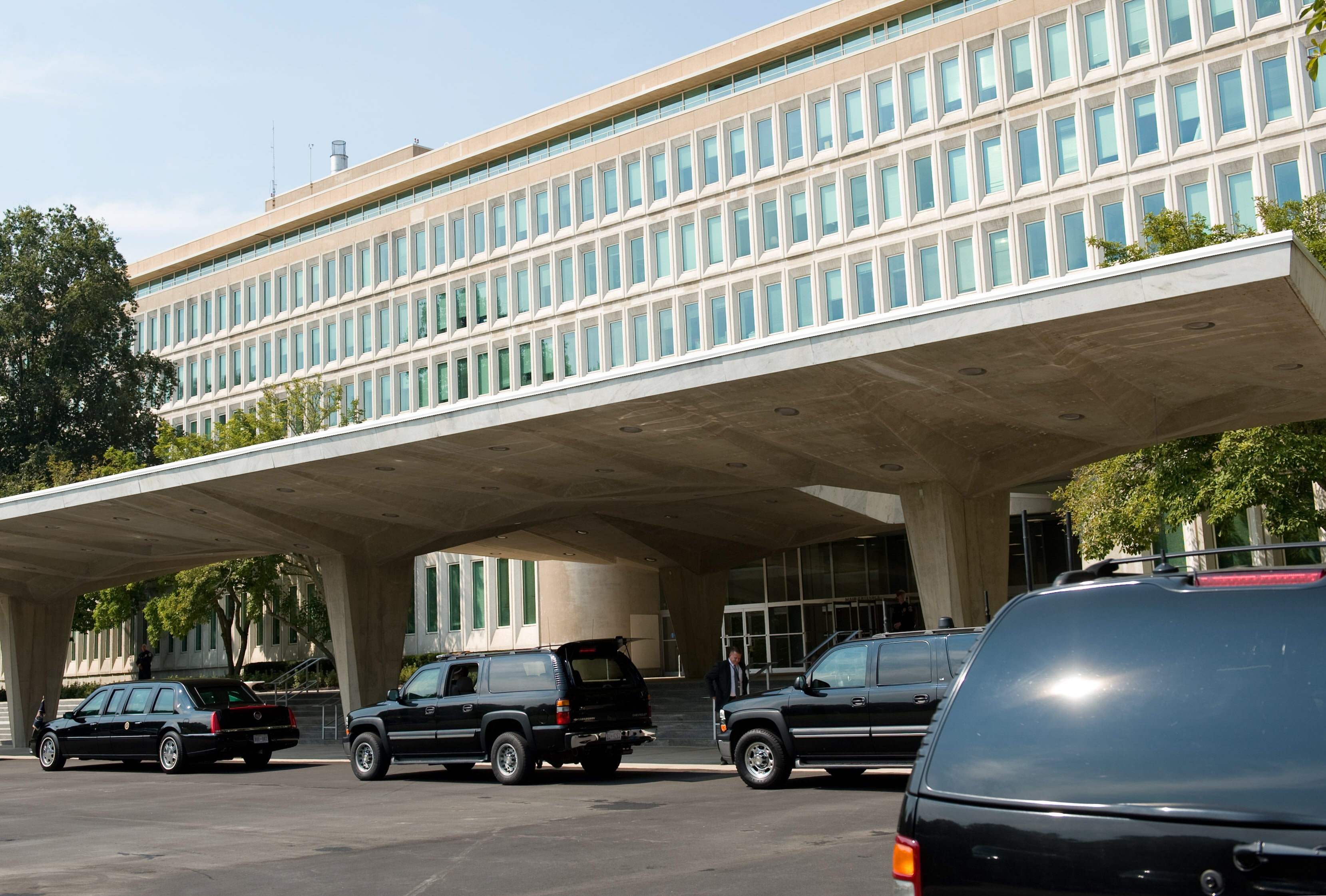 A woman was shot dead outside the CIA headquarters in Virginia Thursday.