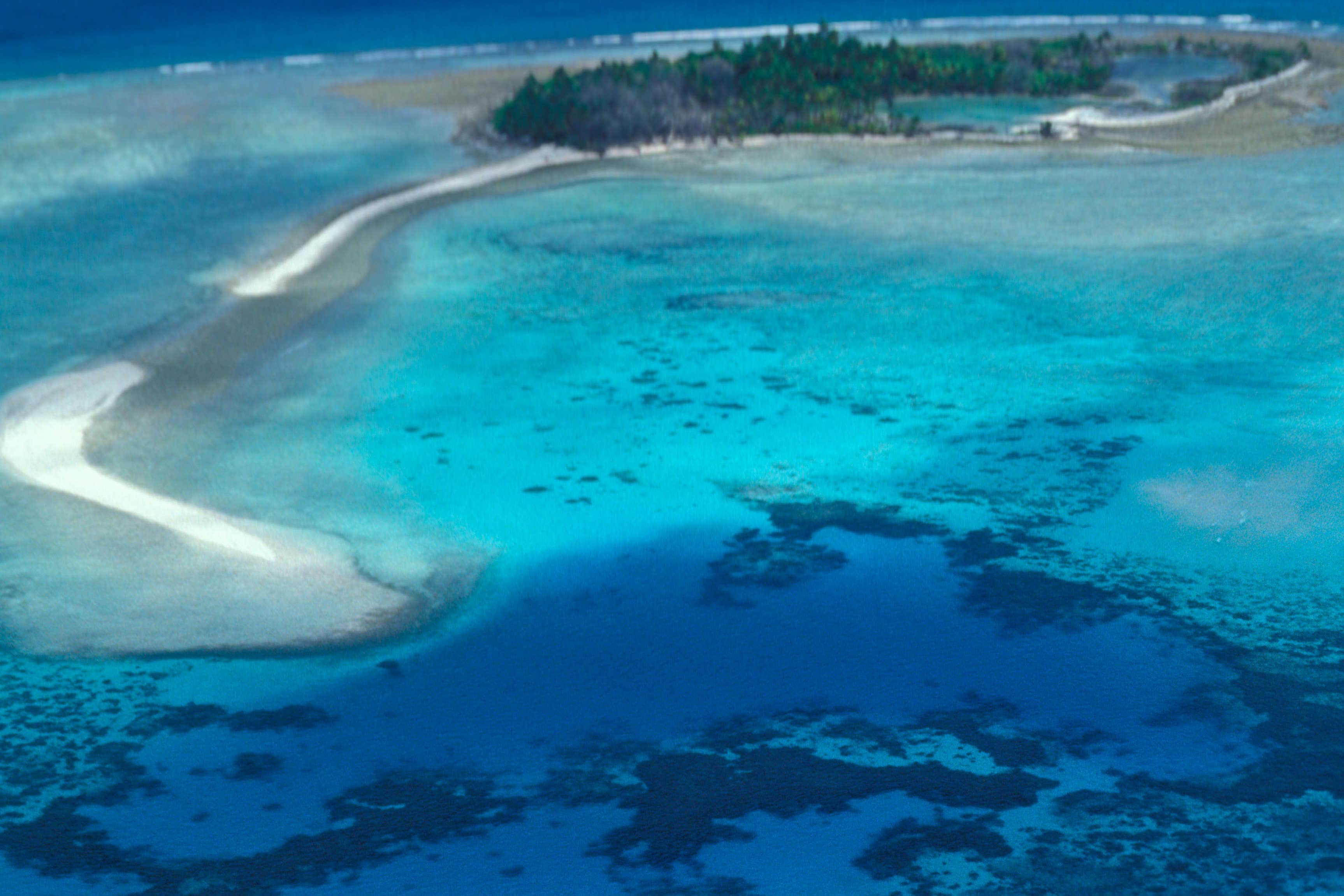 An aerial view of Diego Garcia
