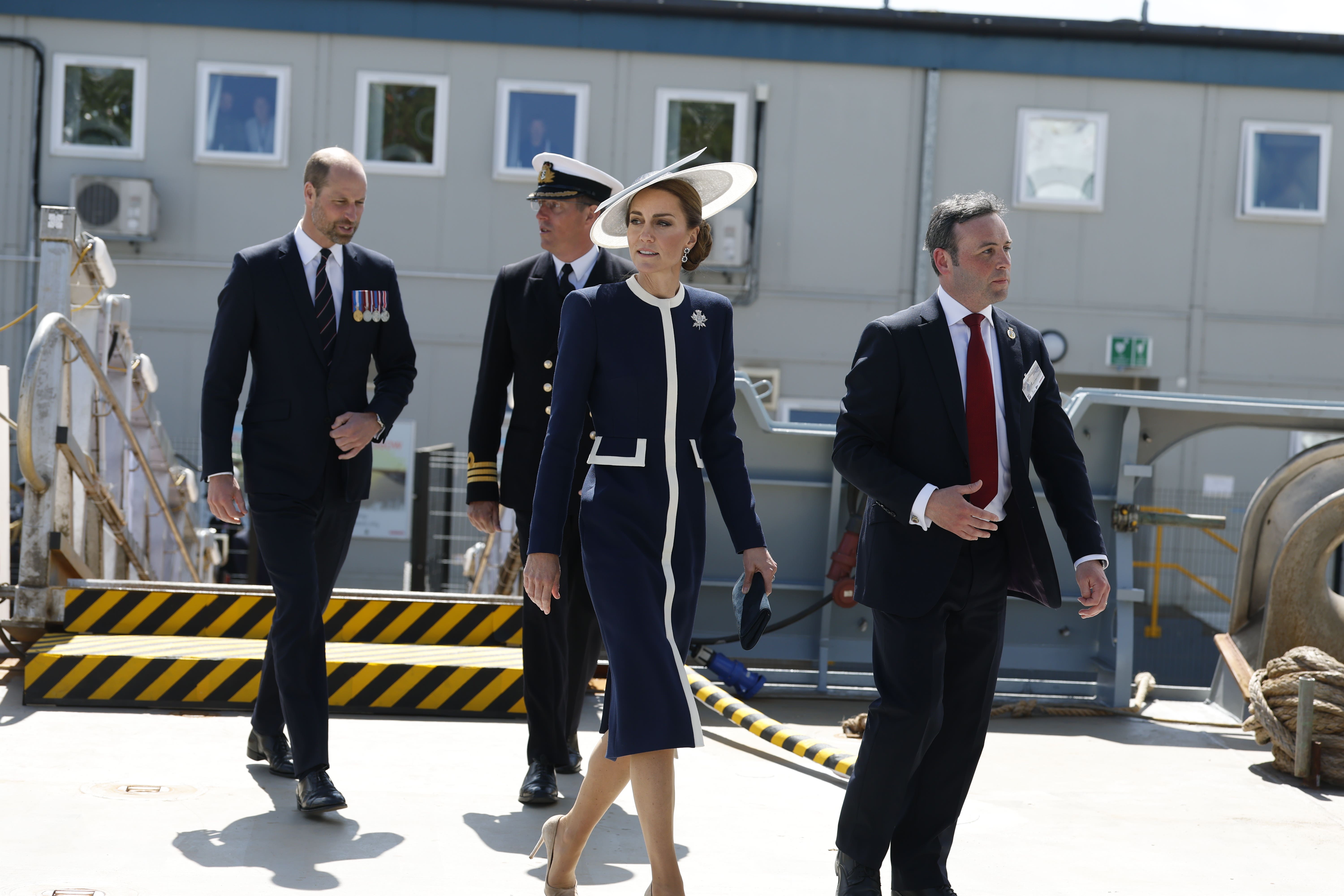 The Prince and Princess of Wales attend the naming ceremony for HMS Glasgow (Andy Barr/The Scottish Sun/PA)