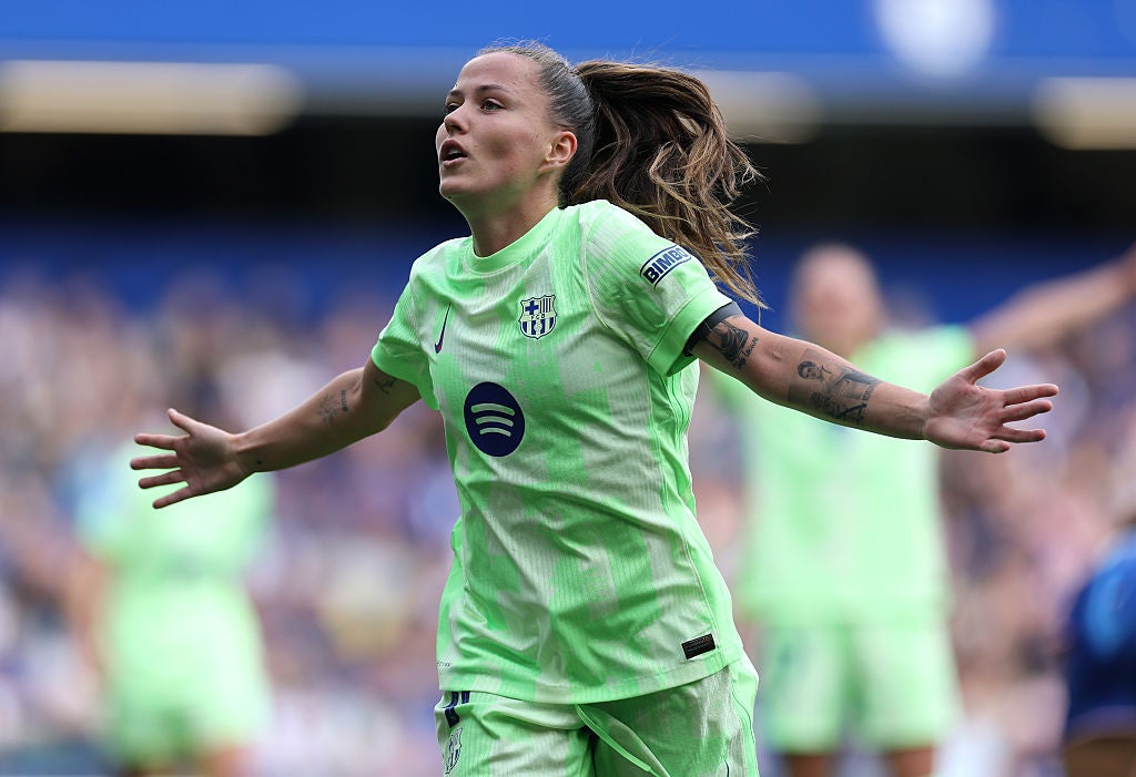 Claudia Pina scored in the 4-1 win over Chelsea at Stamford Bridge