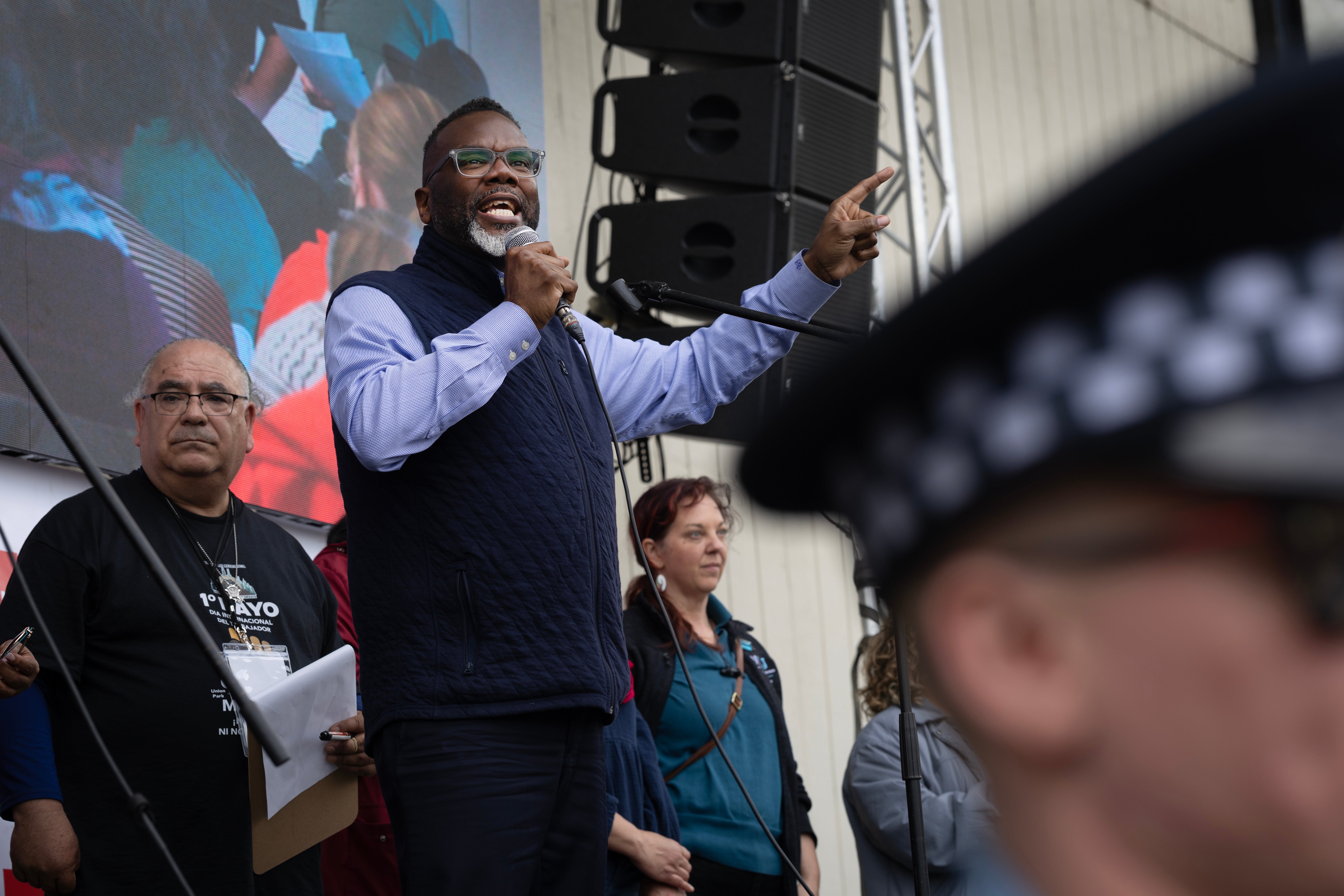 Chicago Mayor Brandon Johnson said he won’t be ‘intimidated by the tyranny’ of the Trump administration following a civil rights investigation into allegations of racially motivated hiring