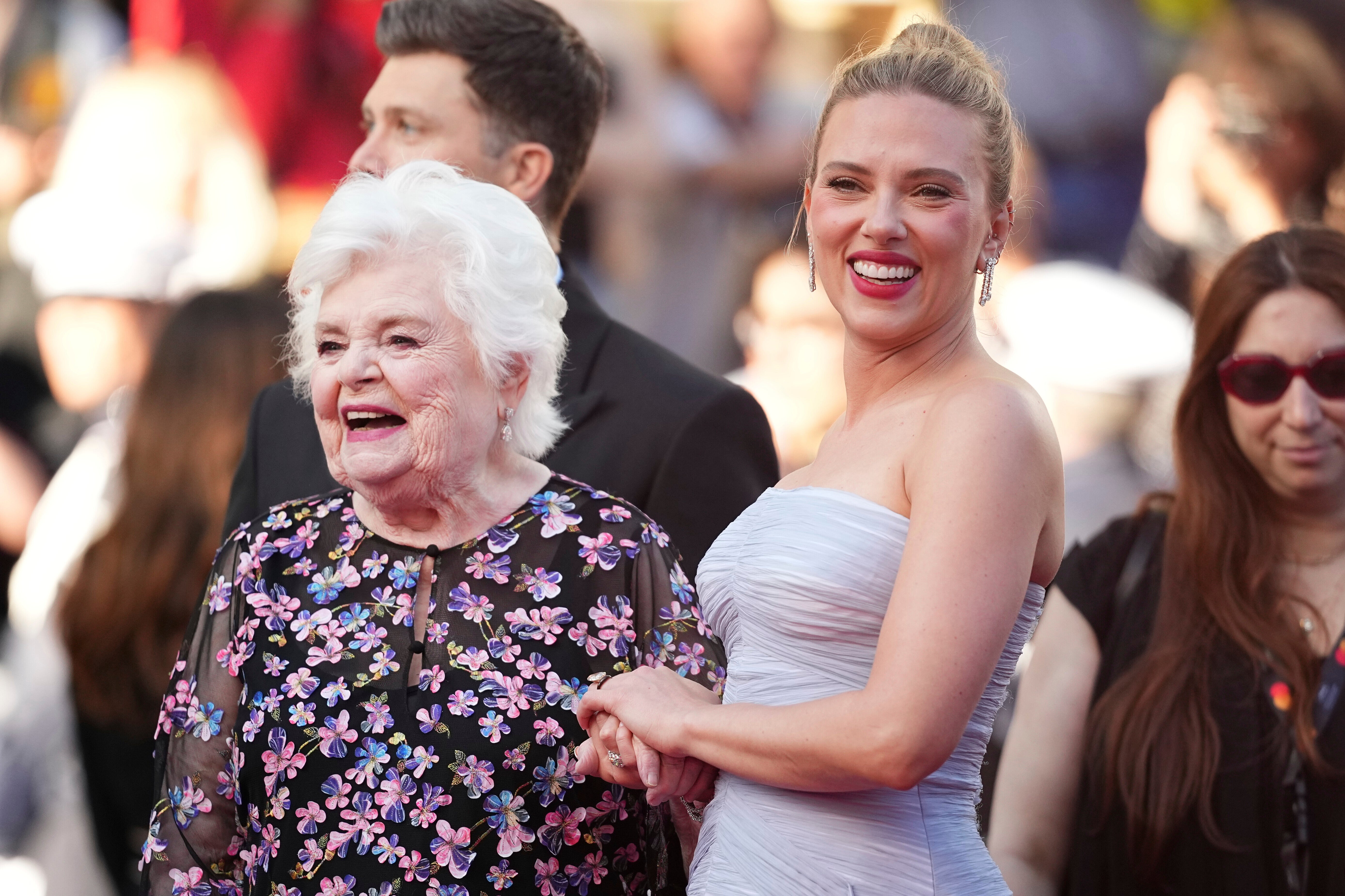 Scarlett Johansson’s (right) directorial debut, ‘Eleanor the Great,’ starring June Squibb (left), premiered at the 2025 Cannes Film Festival