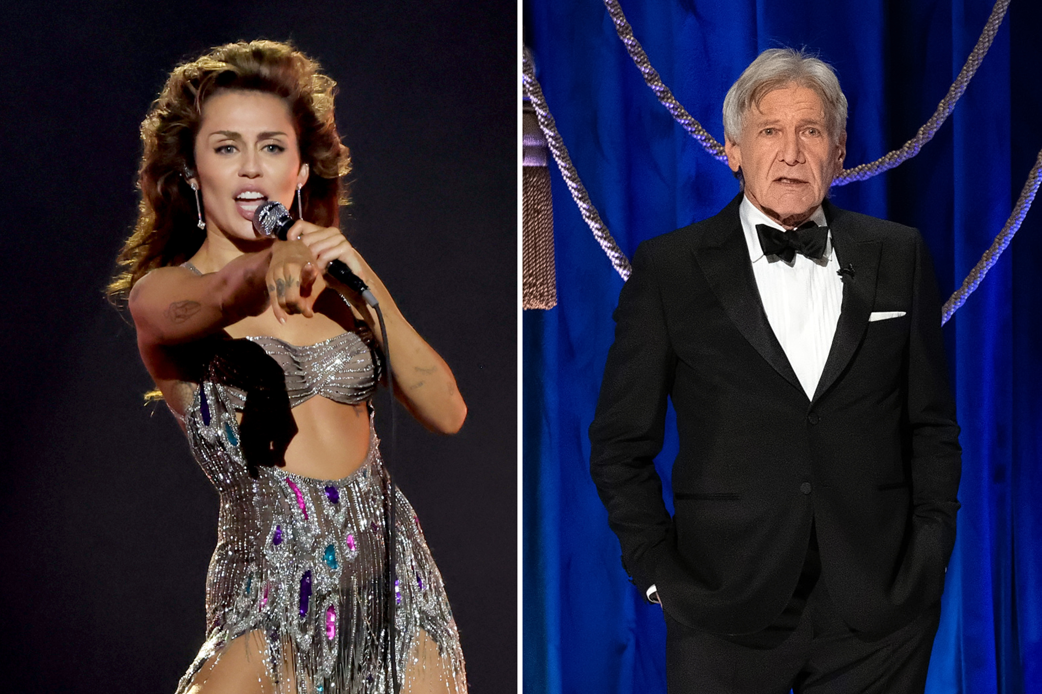 Miley Cyrus has revealed Harrison Ford stopped her from embarking on an unconventional tour
