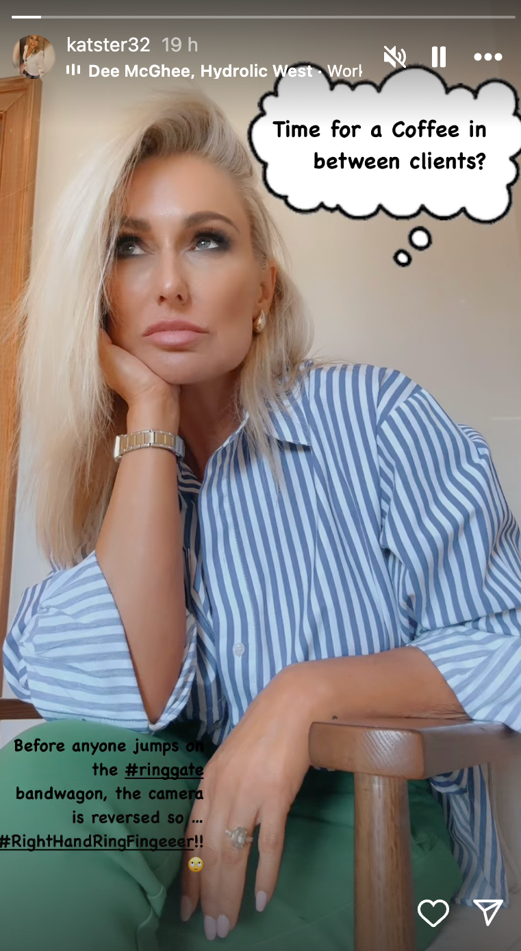 Alexander preempted rumours that she was engaged to the presenter