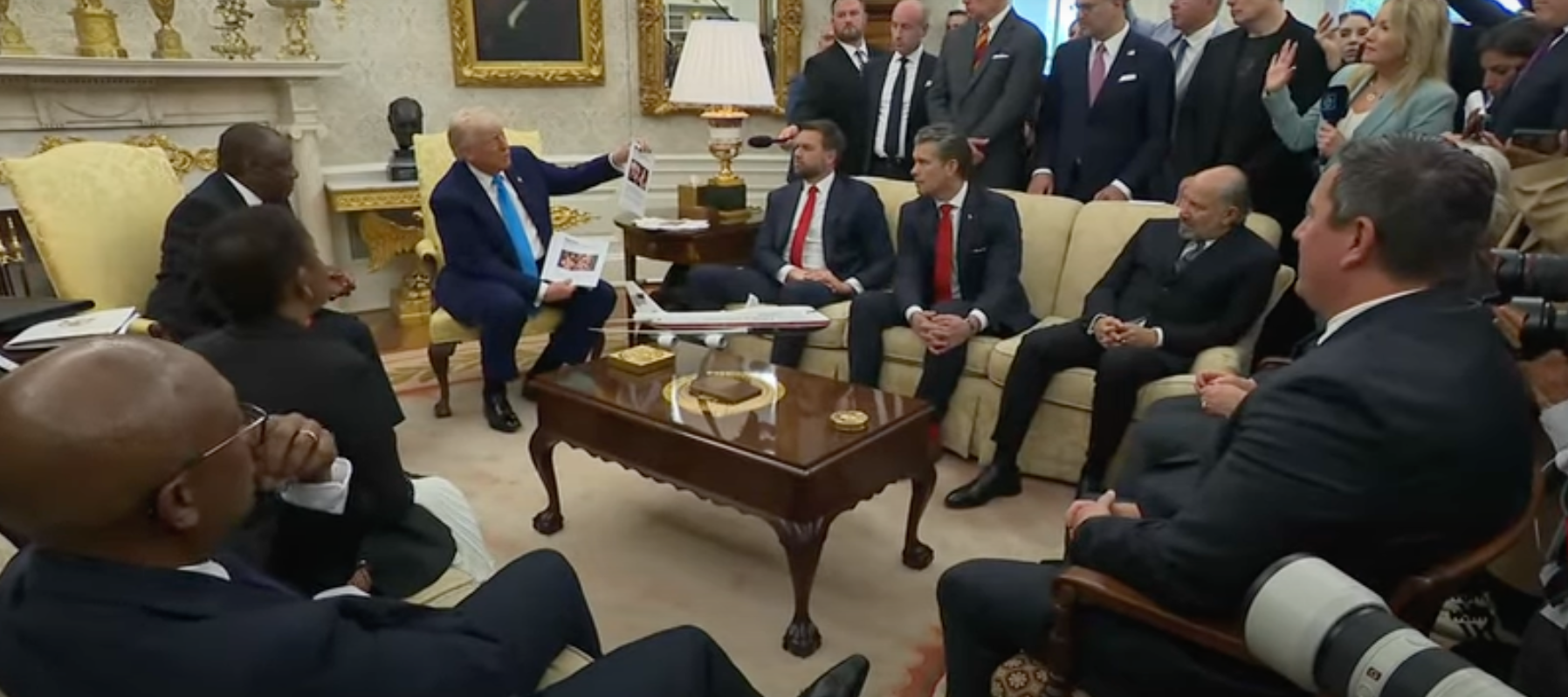 Trump mistakenly flaunts the wrong article about violence in DRC when speaking on alleged ‘white genocide’ in South Africa