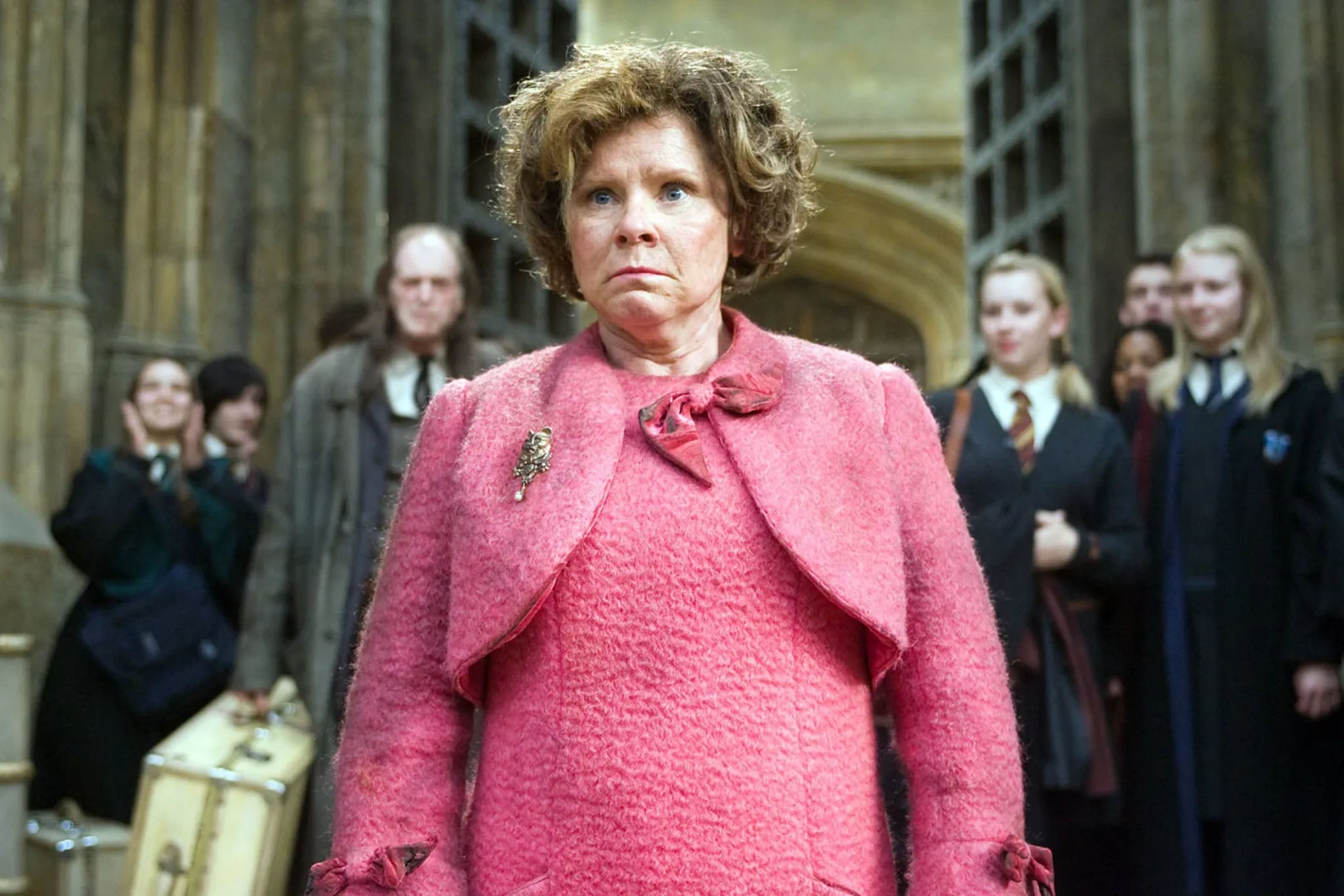  Imelda Staunton as the villainous Dolores in Harry Potter