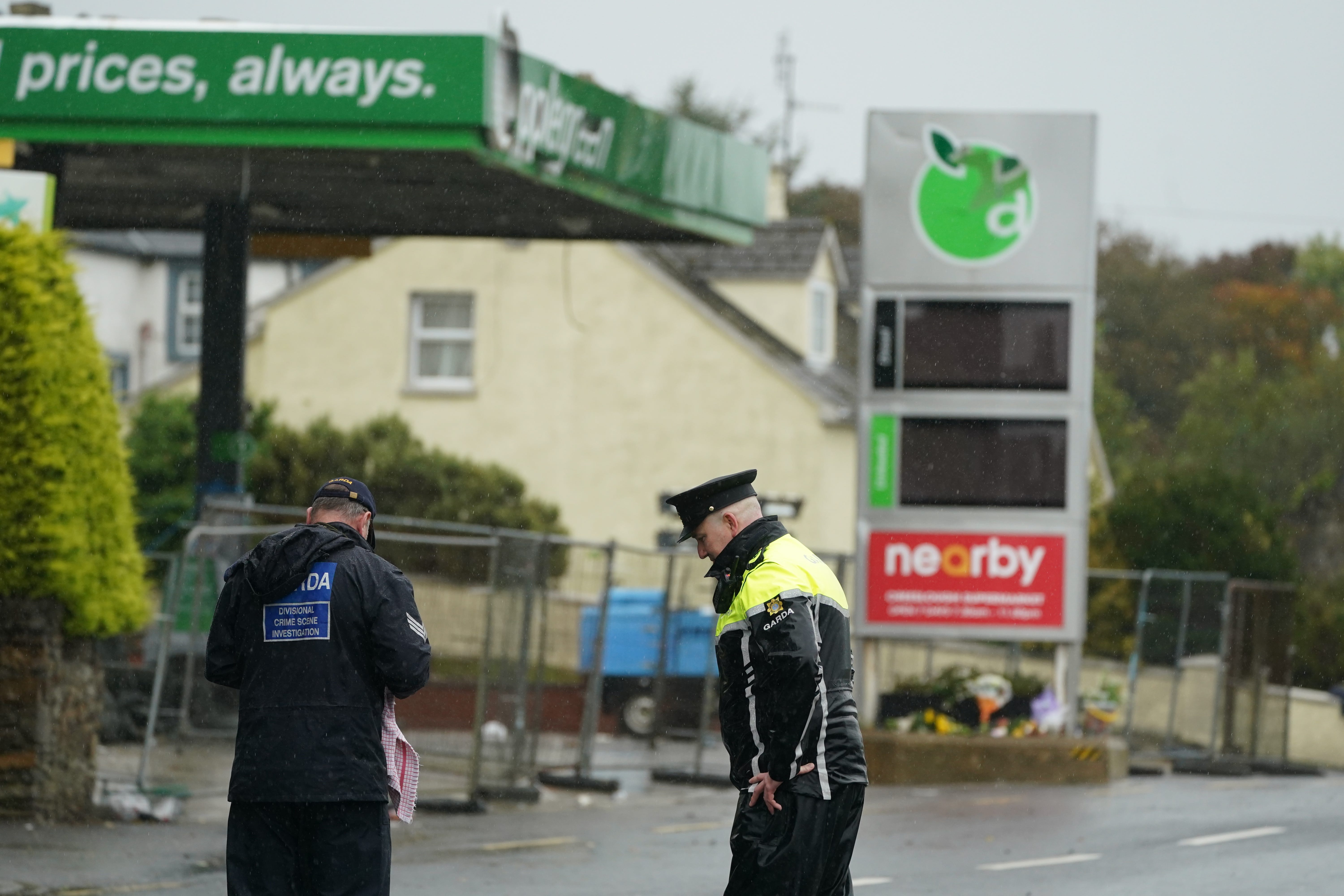 Garda at the scene of the explosion (Brian Lawless/PA)