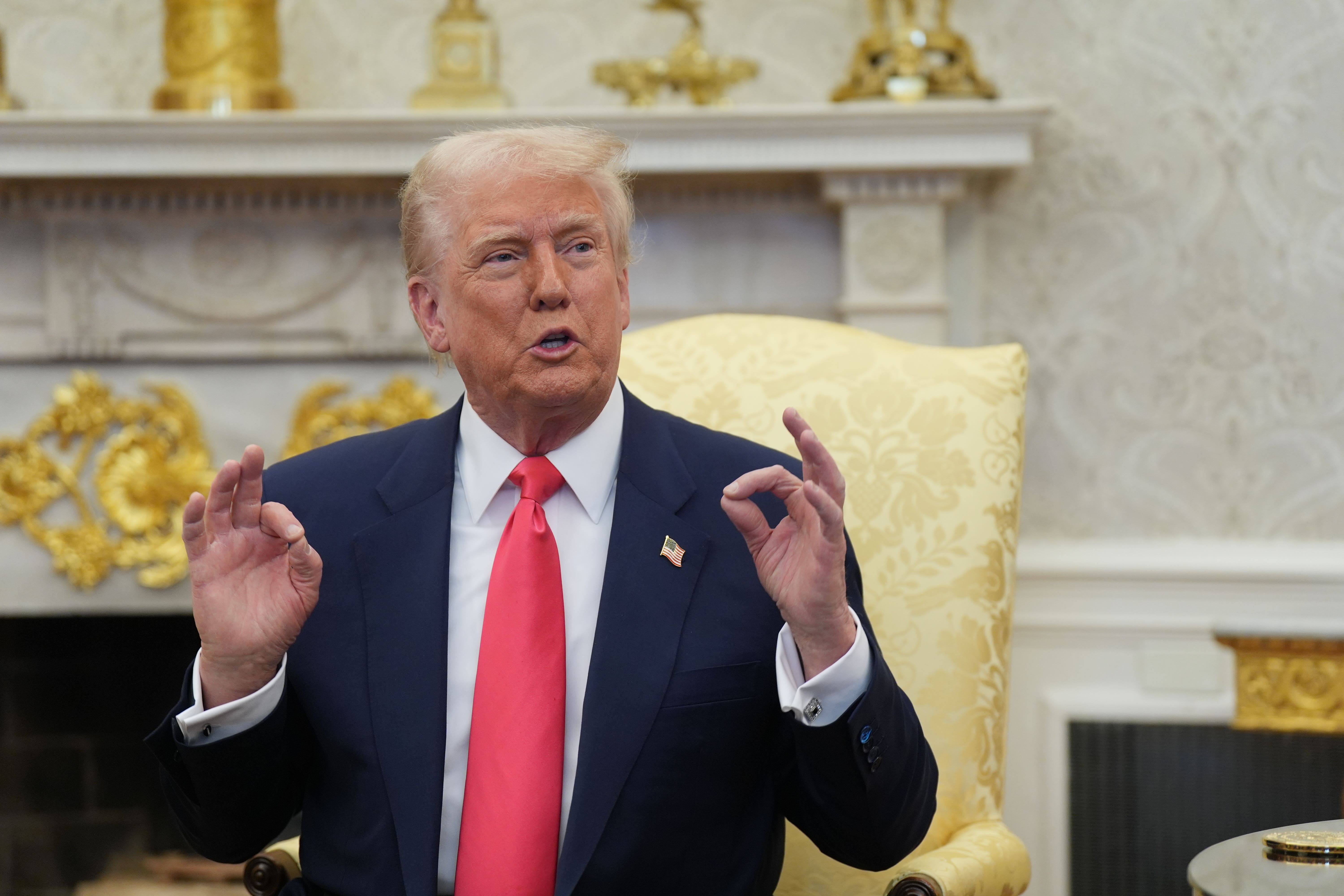 Donald Trump threatened to impose a 50 per cent tax from next month on all imports to the US from the EU