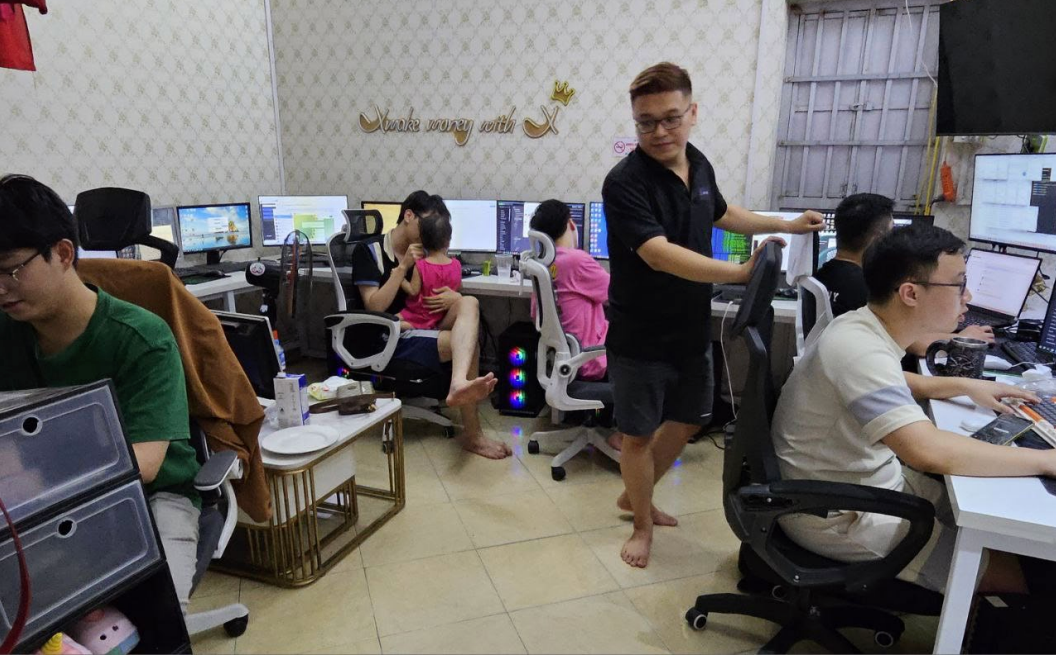 The alleged click farm in Hanoi, Vietnam, where, according to X, an extensive fraud was perpetrated against the platform