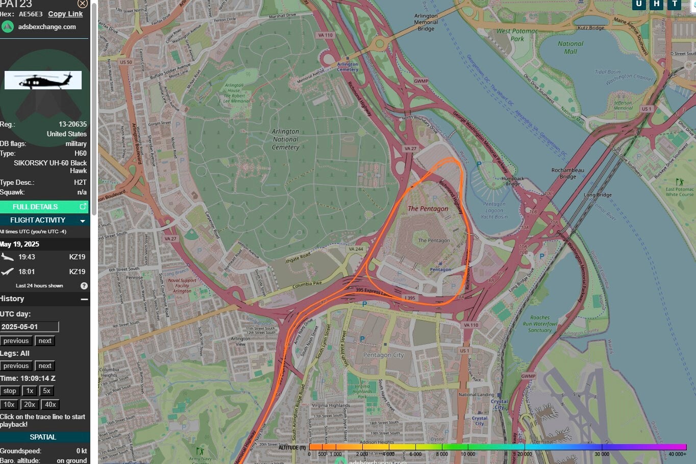 Army Helicopter Aborted Landing