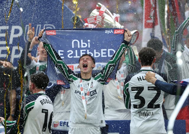 <p>Sunderland celebrated a dramatic Championship play-off final win</p>