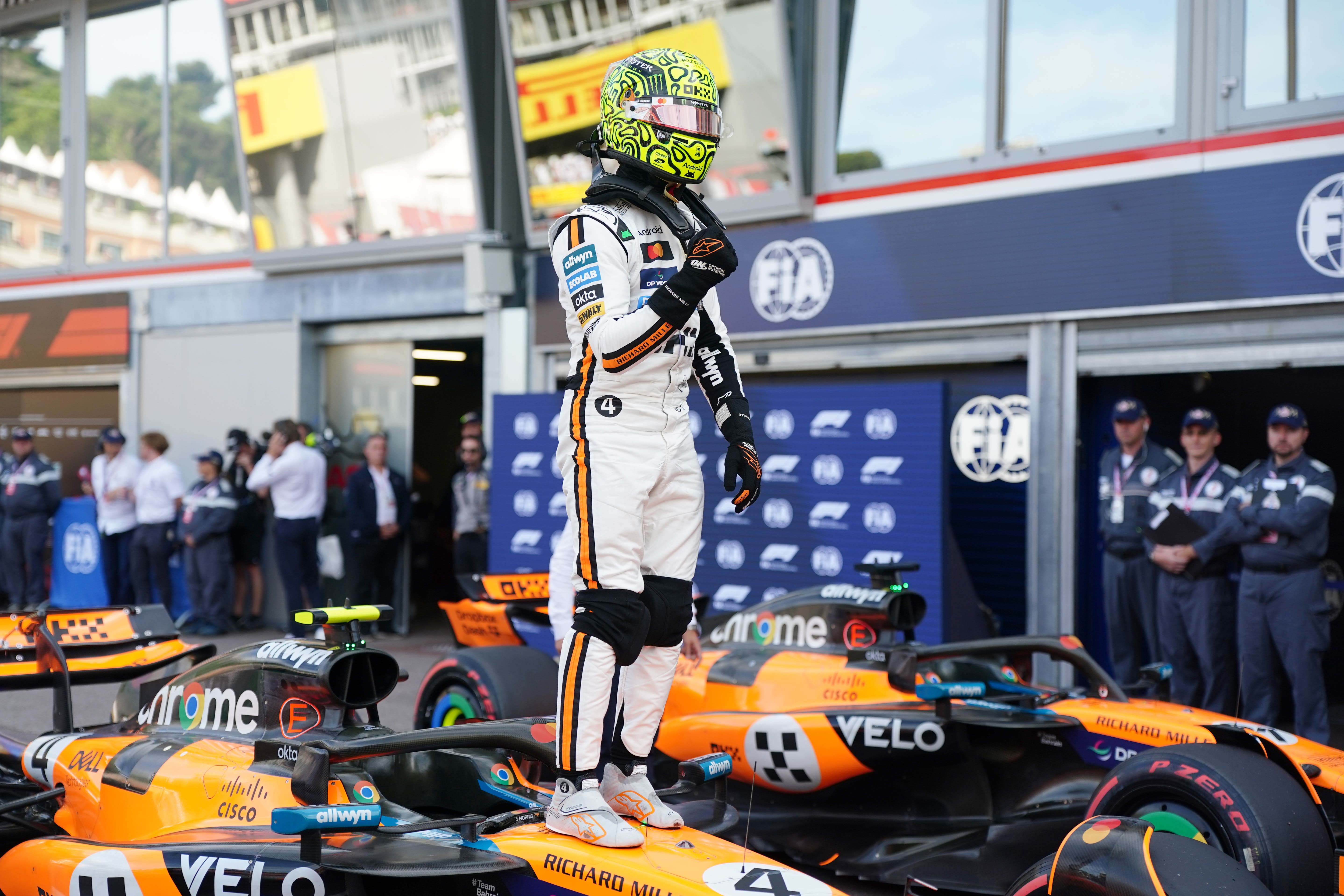 Lando Norris clinched pole position for the Monaco Grand Prix (David Davies/PA)