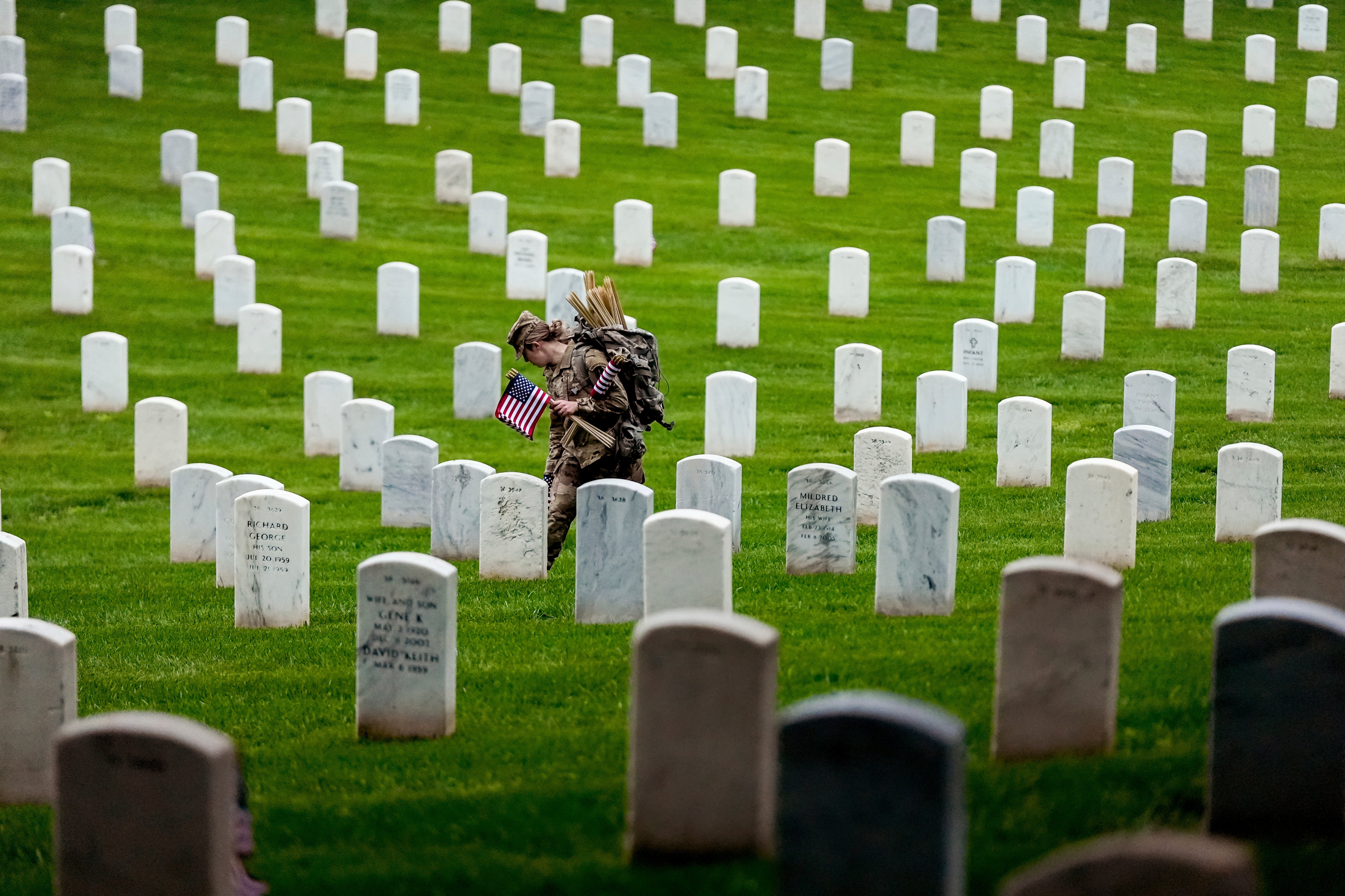 APTOPIX Arlington Cemetery Flags In