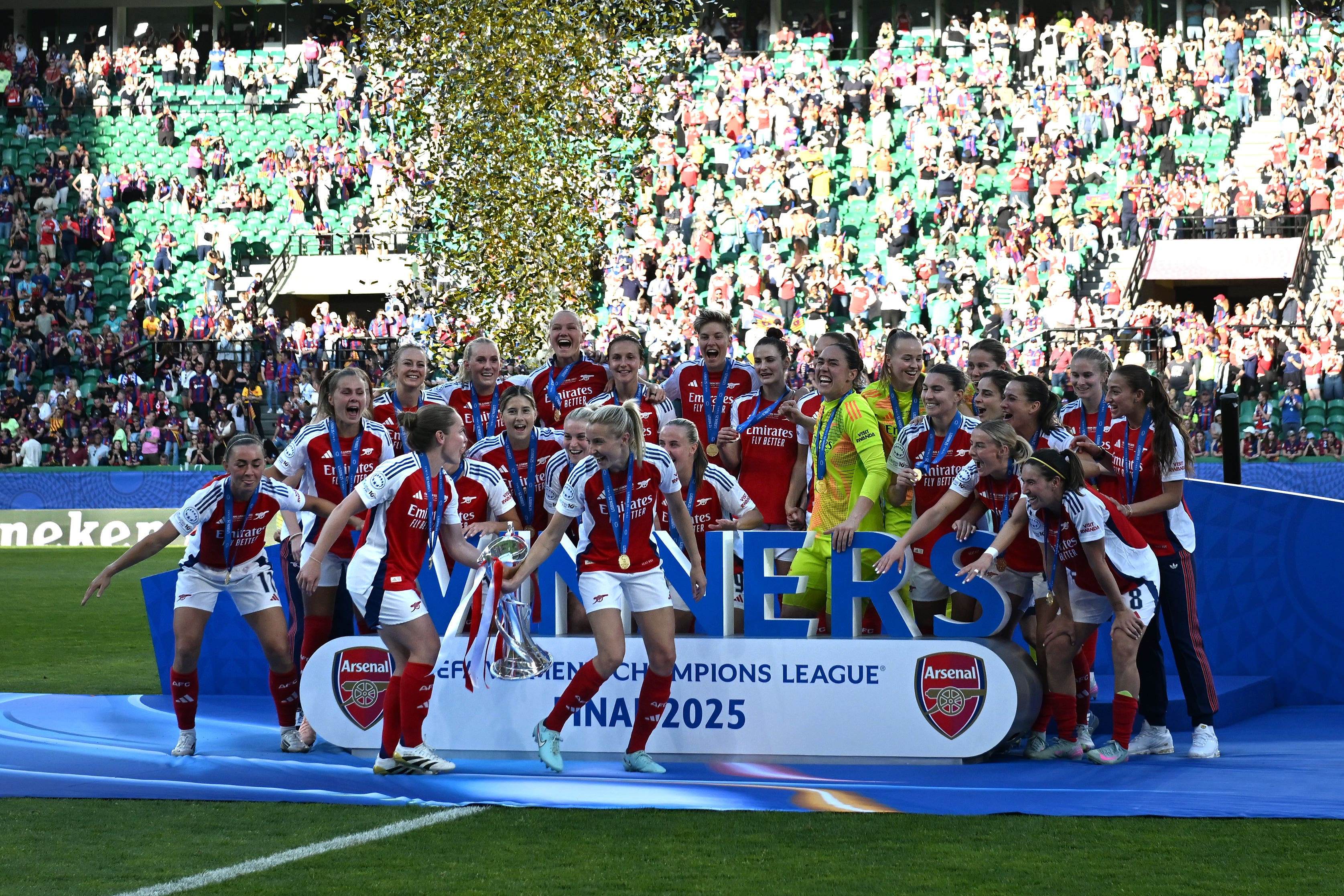 Arsenal won the Women’s Champions League for a second time