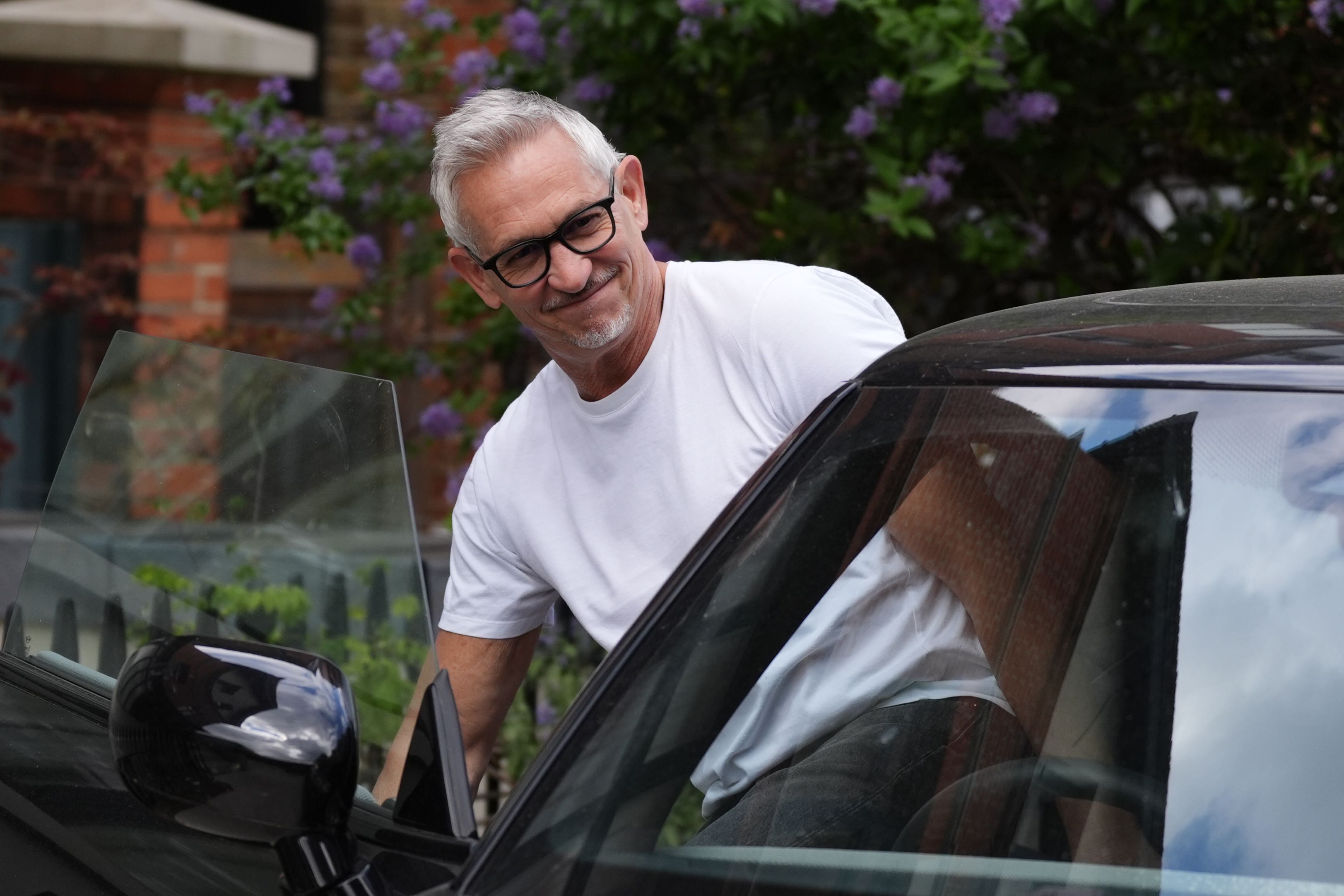 Match of the Day presenter Gary Lineker outside his home in London (Ben Whitley/PA)