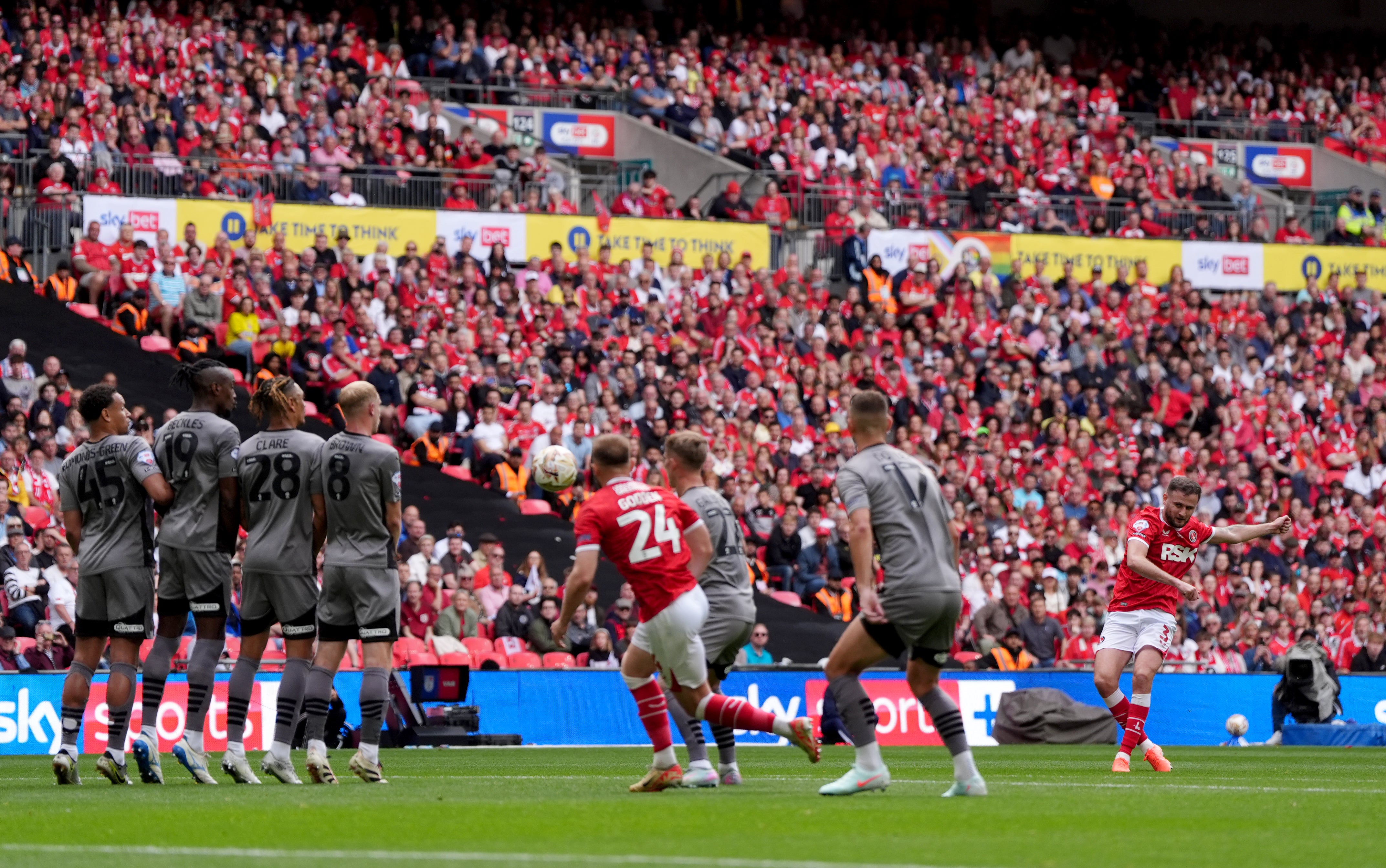 Macauley Gillesphey's fine free kick gave Charlton victory