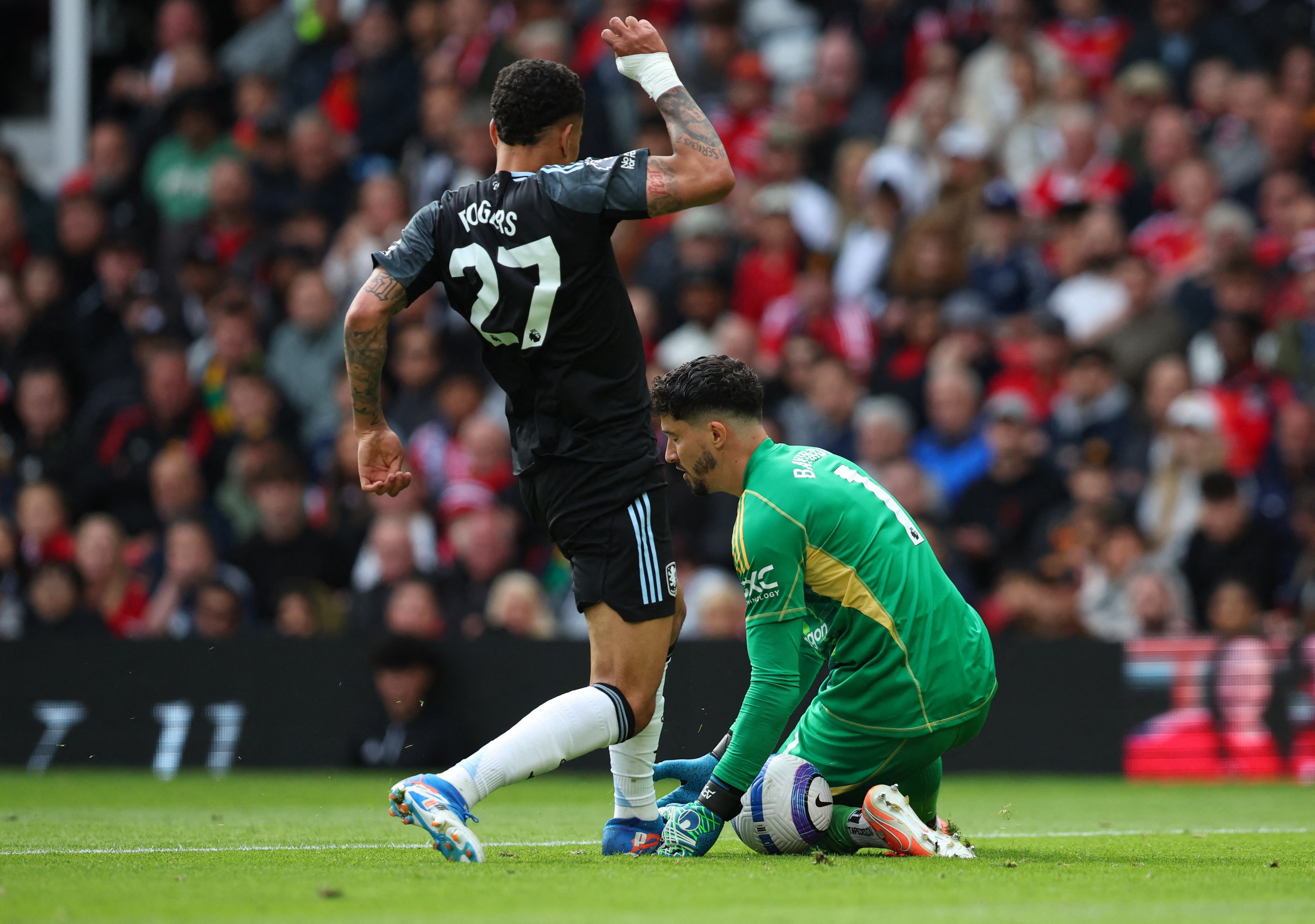 Morgan Rogers was judged to have fouled Altay Bayindir meaning his goal against Manchester United was disallowed
