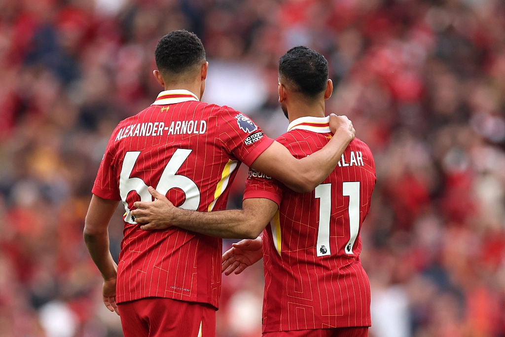 Mohamed Salah had played with Trent Alexander-Arnold throughout his entire Liverpool career before the Englishman’s summer exit
