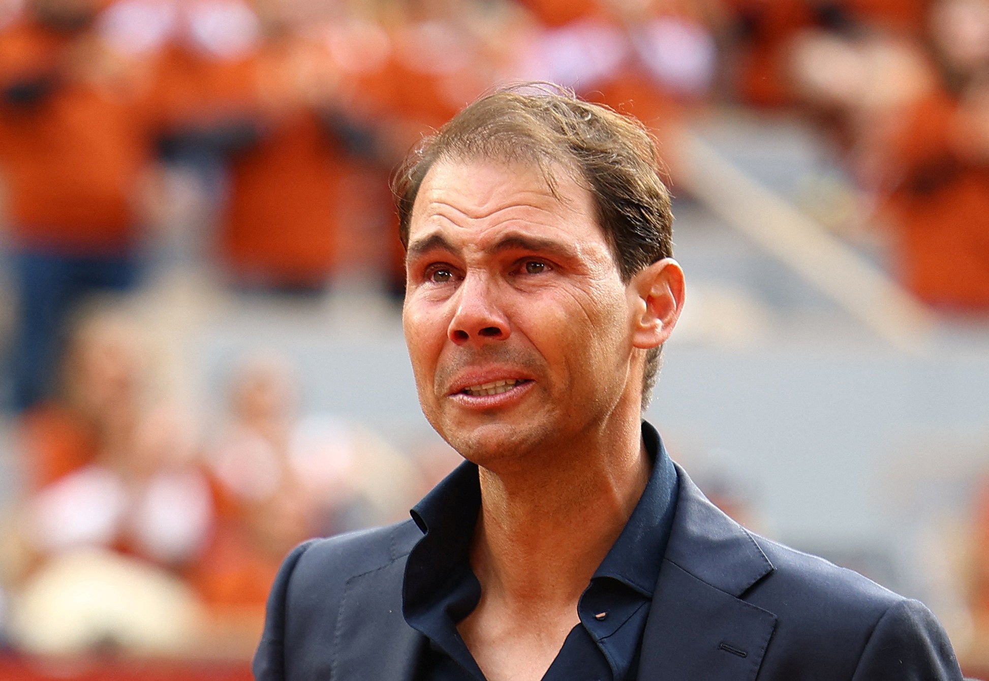 Rafael Nadal sheds tears in emotional French Open ceremony with Roger Federer, Novak Djokovic and Andy Murray