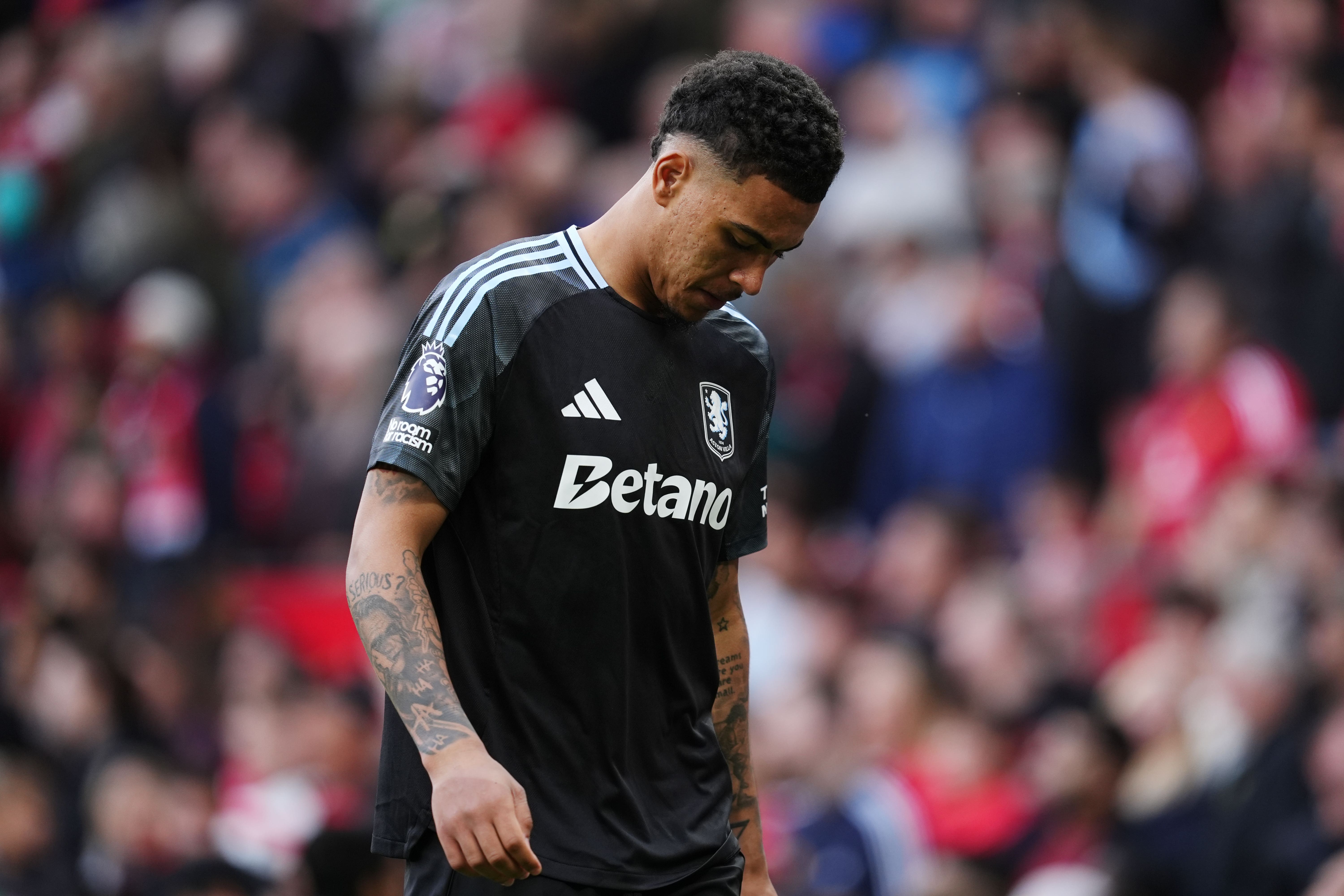 Morgan Rogers was controversially denied a goal as Aston Villa suffered a costly defeat at Manchester United (Martin Rickett/PA)