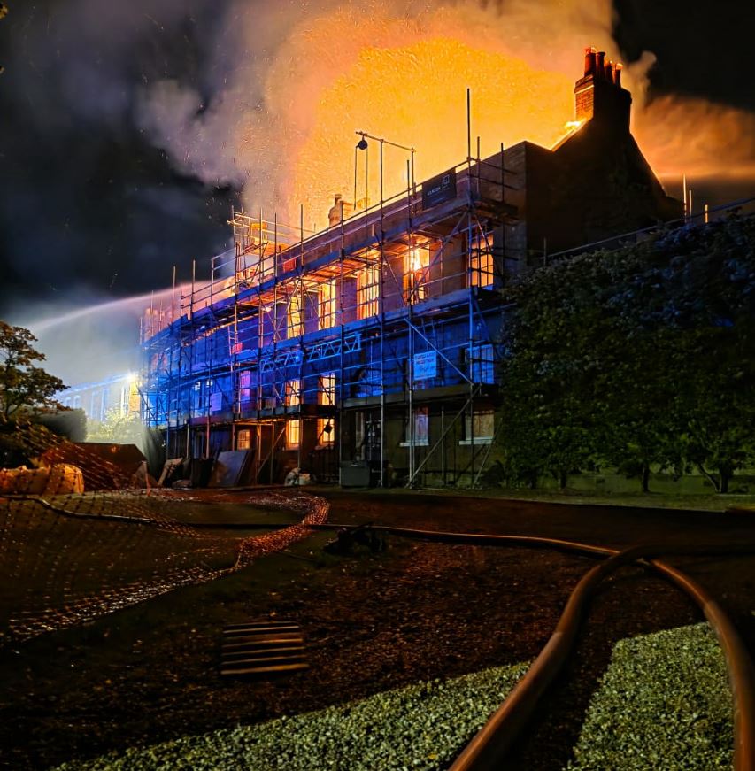 Up to 70 firefighters spent hours tackling the blaze overnight