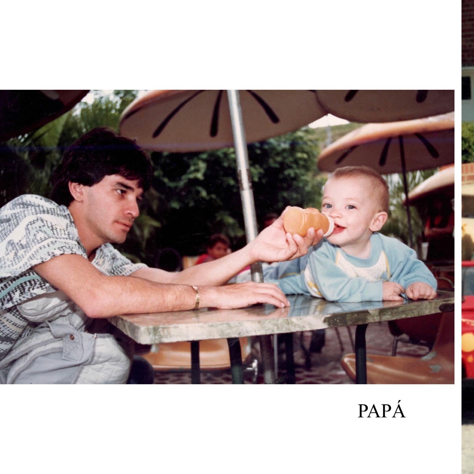 Victor Pereira Vargas with his son Michael as a baby