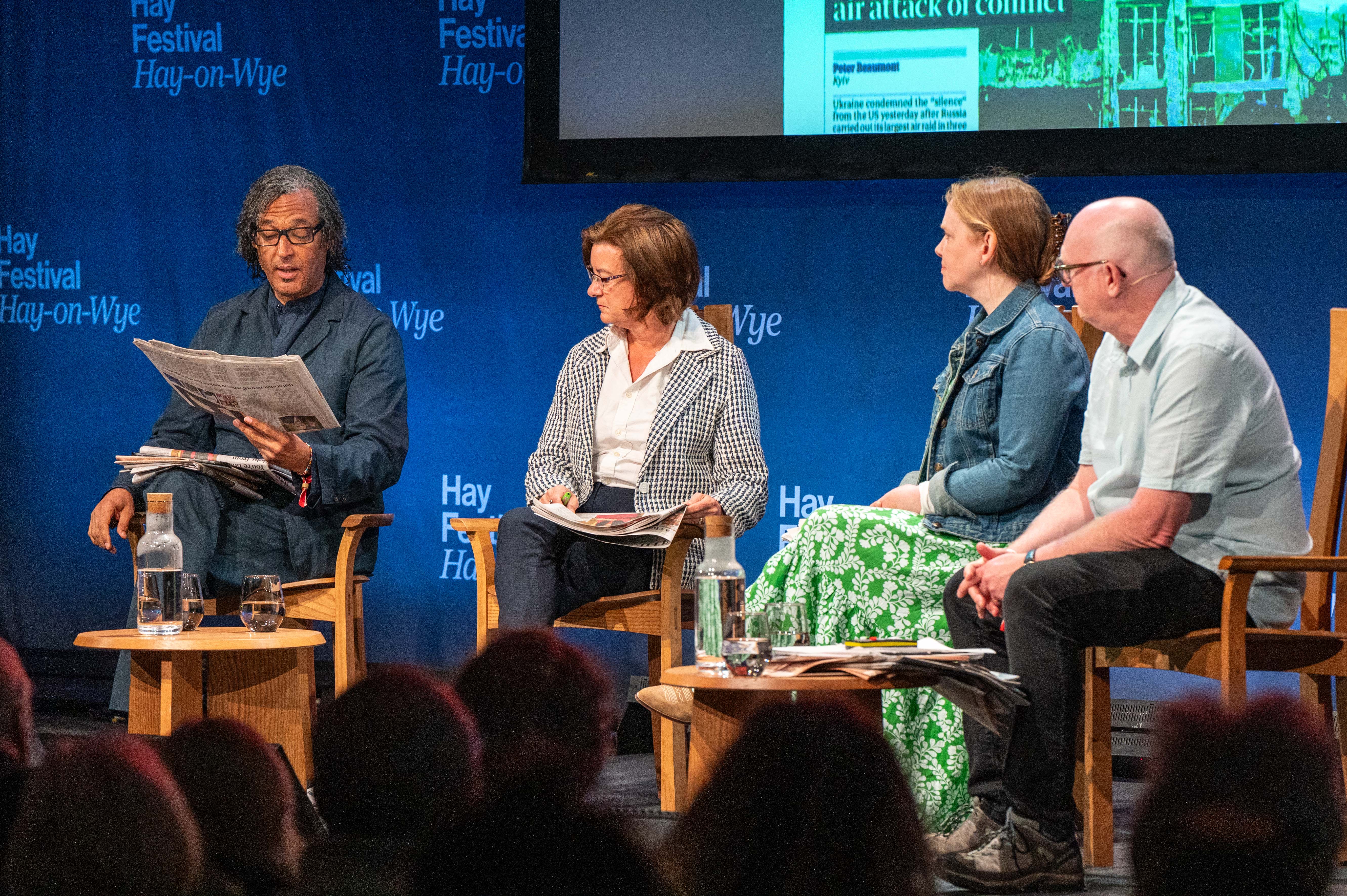Ms Morgan appeared on a panel alongside historian and broadcaster David Olusoga and author Helen Rebanks as part of the festival’s daily News Review event, chaired by The Independent’s chief book critic Martin Chilton.