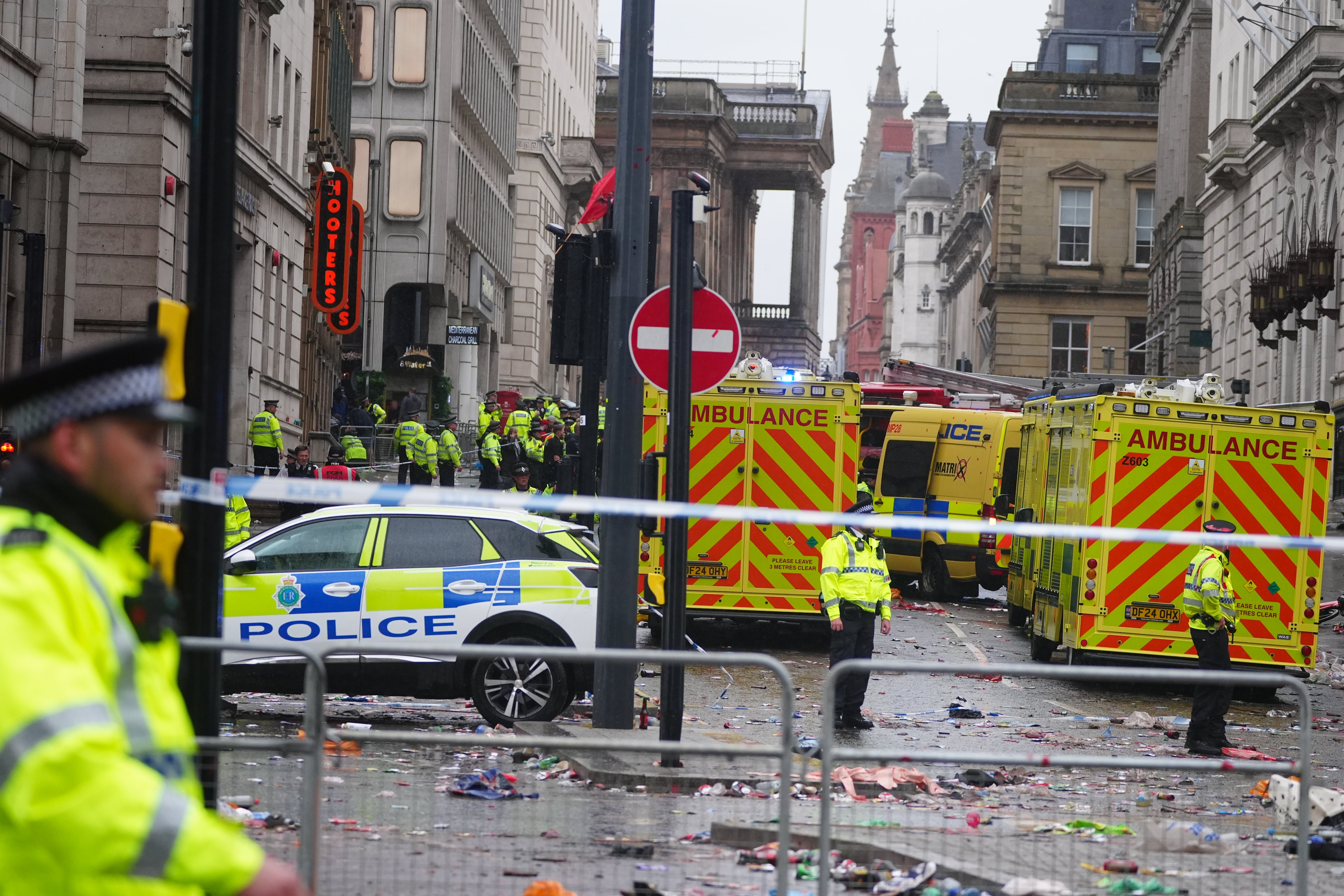 Police and emergency personnel were rushed to the scene on Water Street