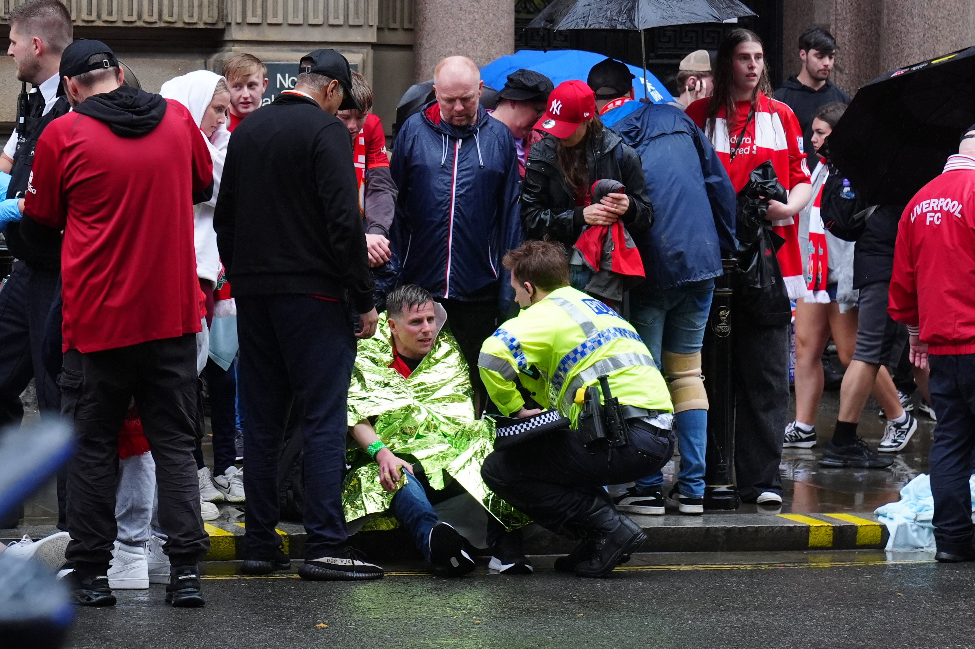 People were injured in the incident (Owen Humphreys/PA)
