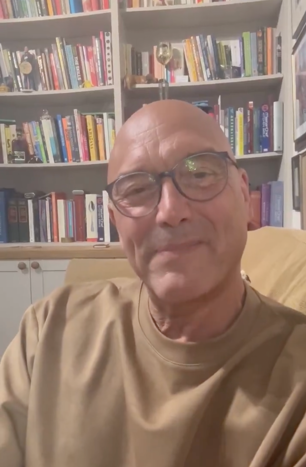 Presenter is training as a PT