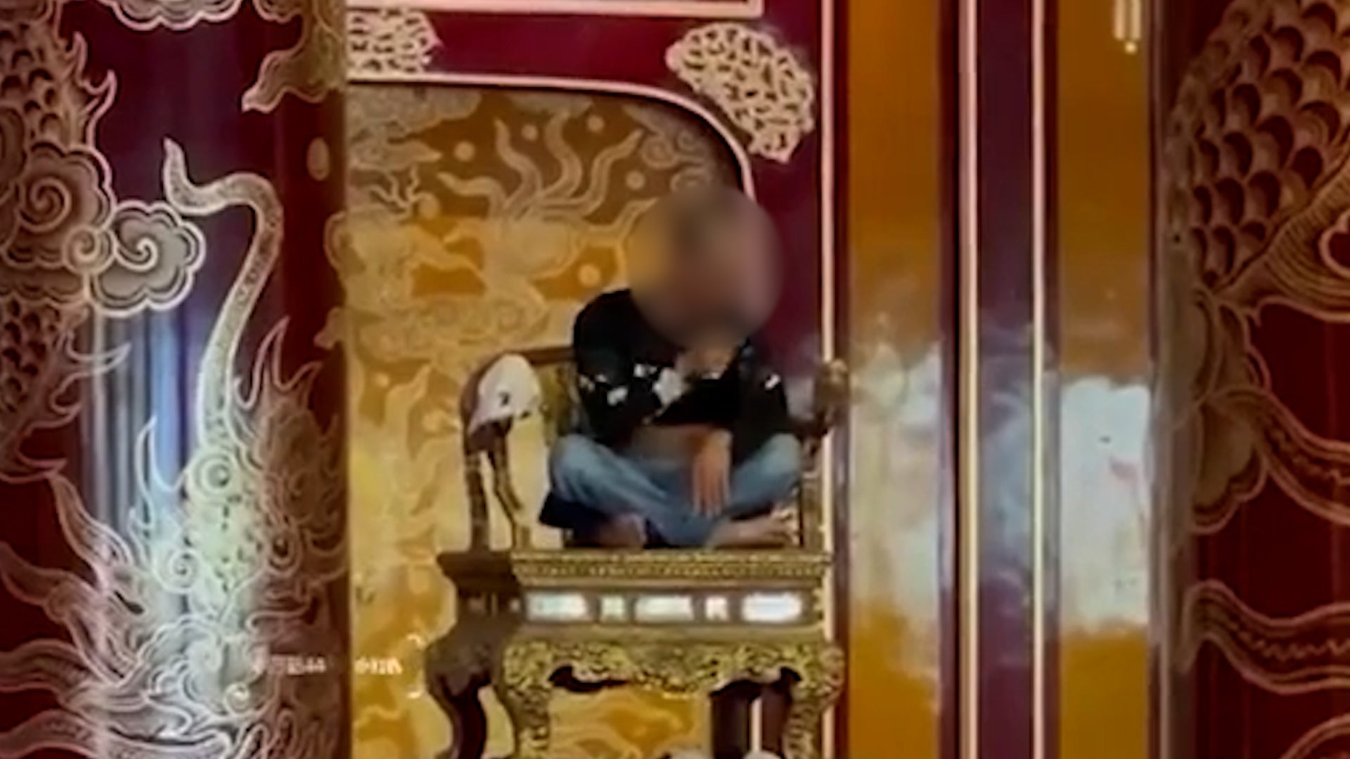 A man damaged Vietnam’s imperial throne, recognised as a national treasure, at Thai Hoa Palace in Hue after trespassing into a restricted area