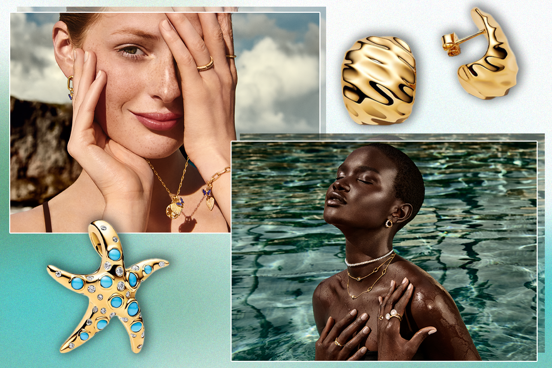 <p>The collection features mixed metal pieces, starfish motifs and ripple textures </p>