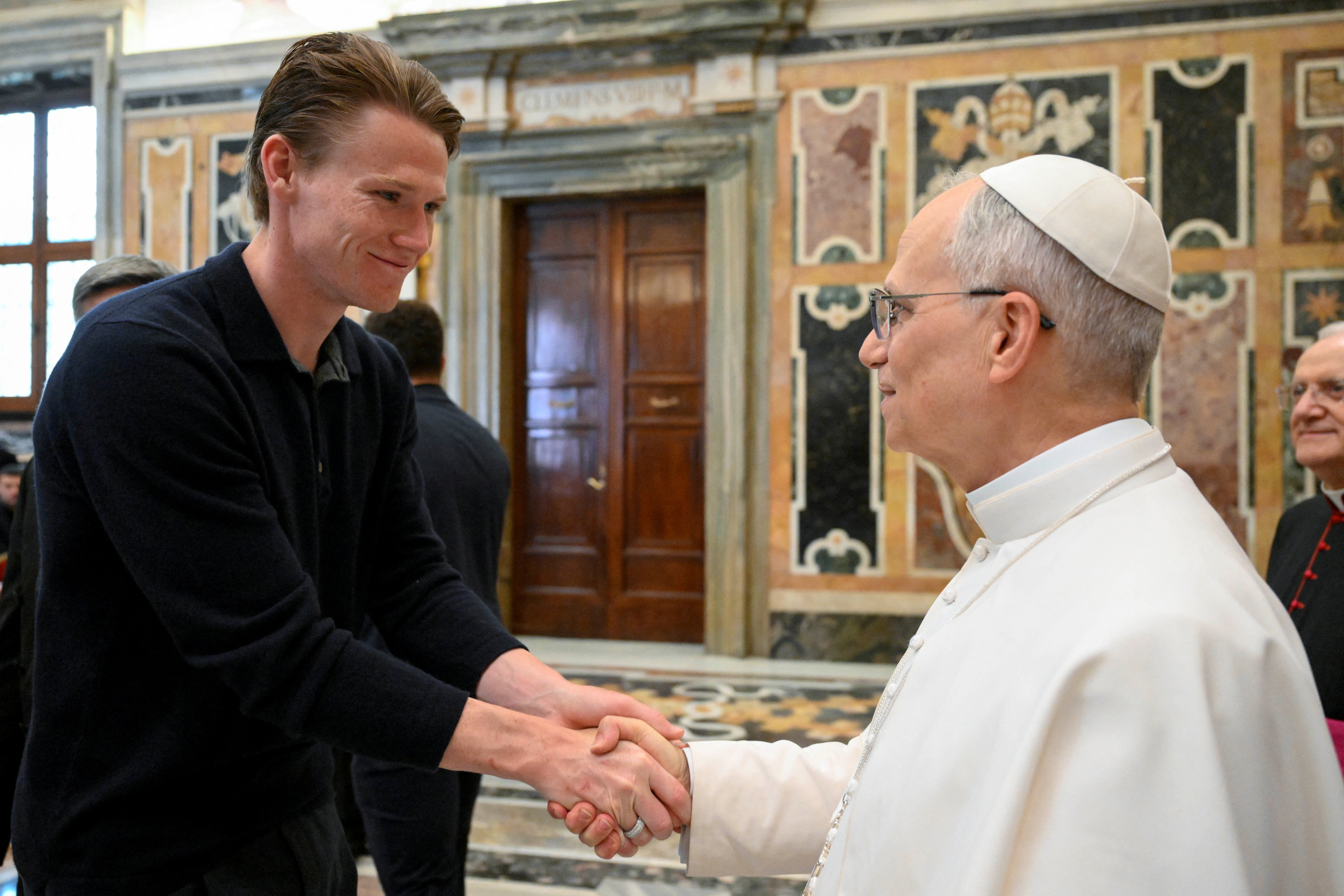 Who does the pope support? Doubts over Leo’s football club during audience with Napoli