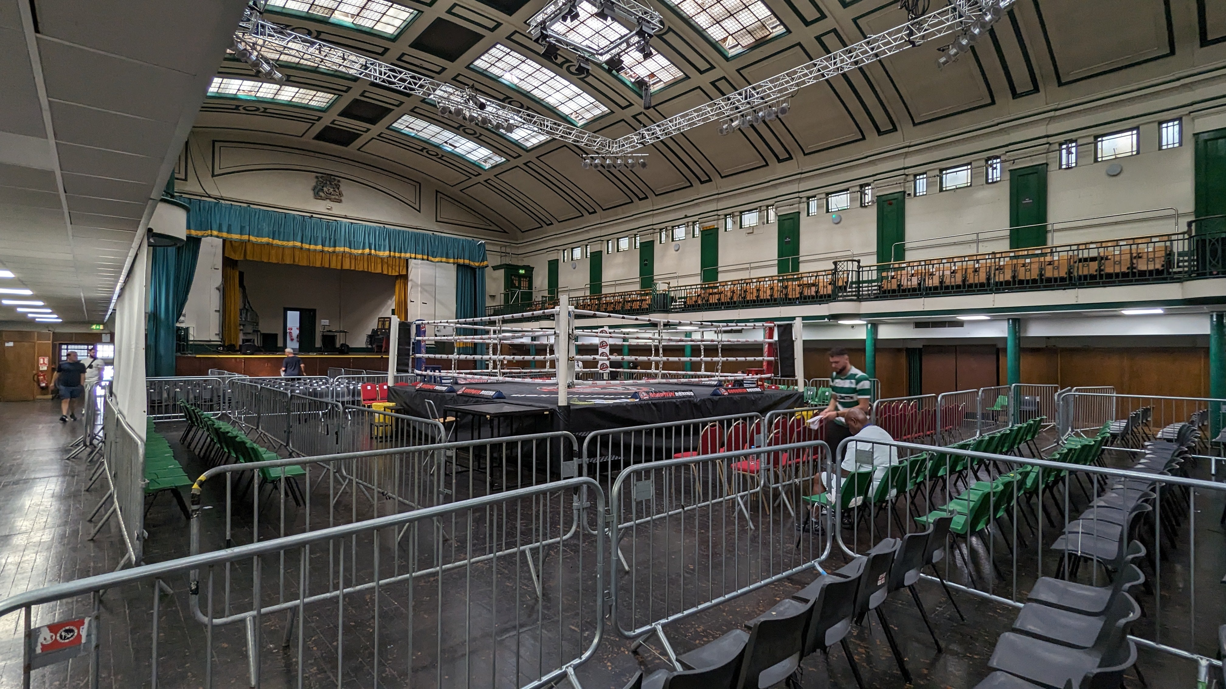 An empty York Hall in London, England