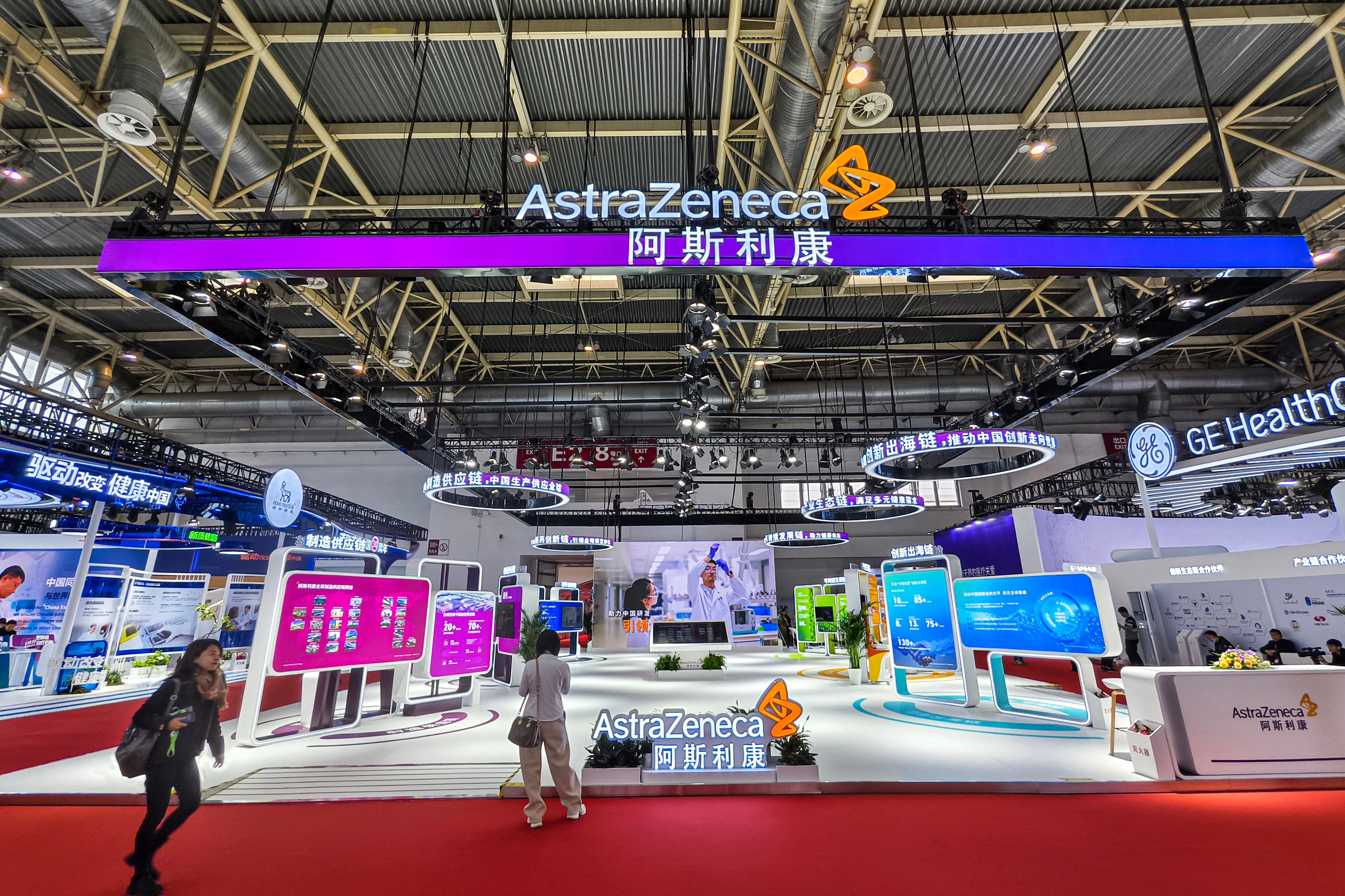 AstraZeneca’s booth during an expo in Beijing in November