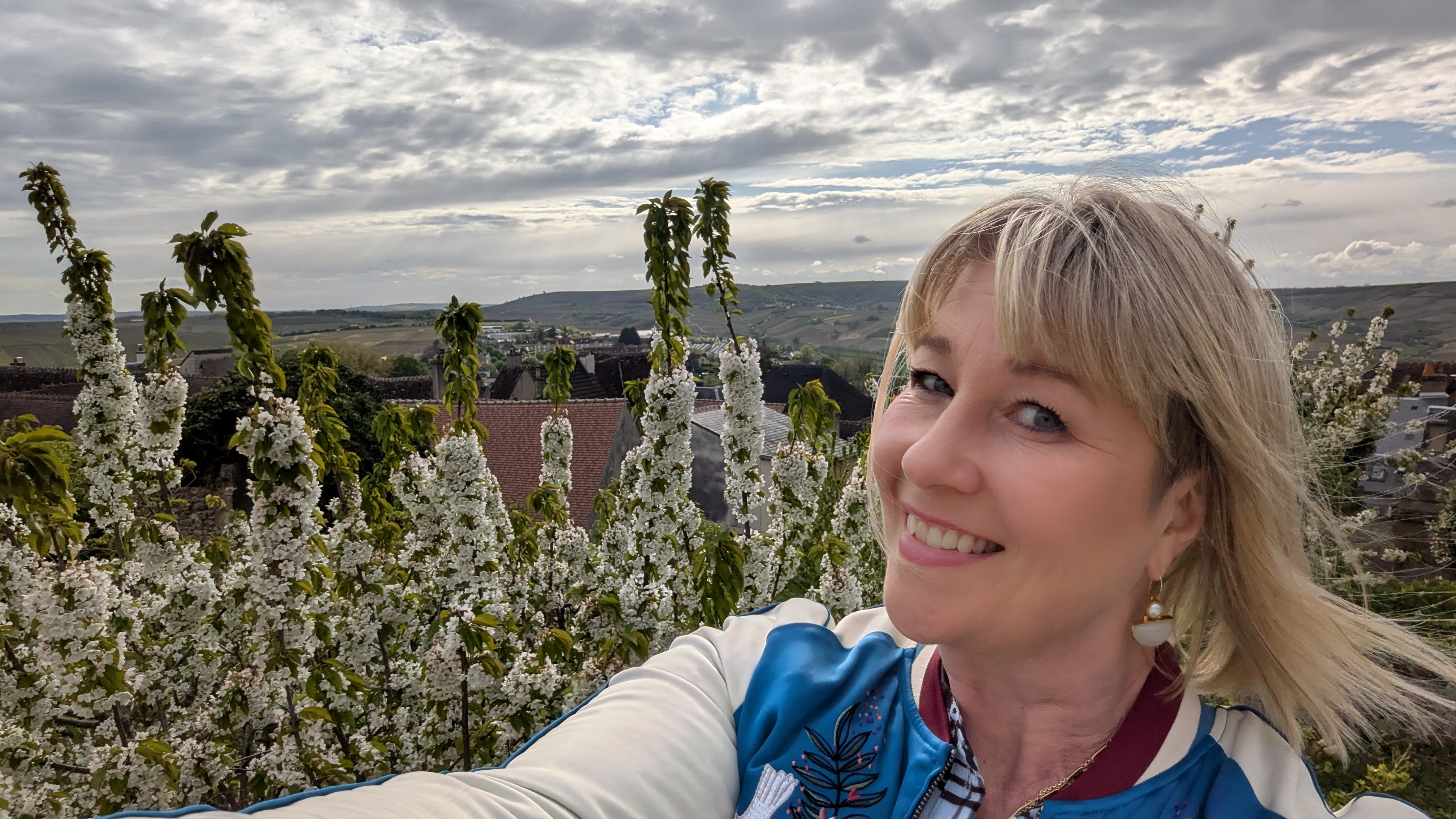 Writer Rosamund Hall in Sancerre
