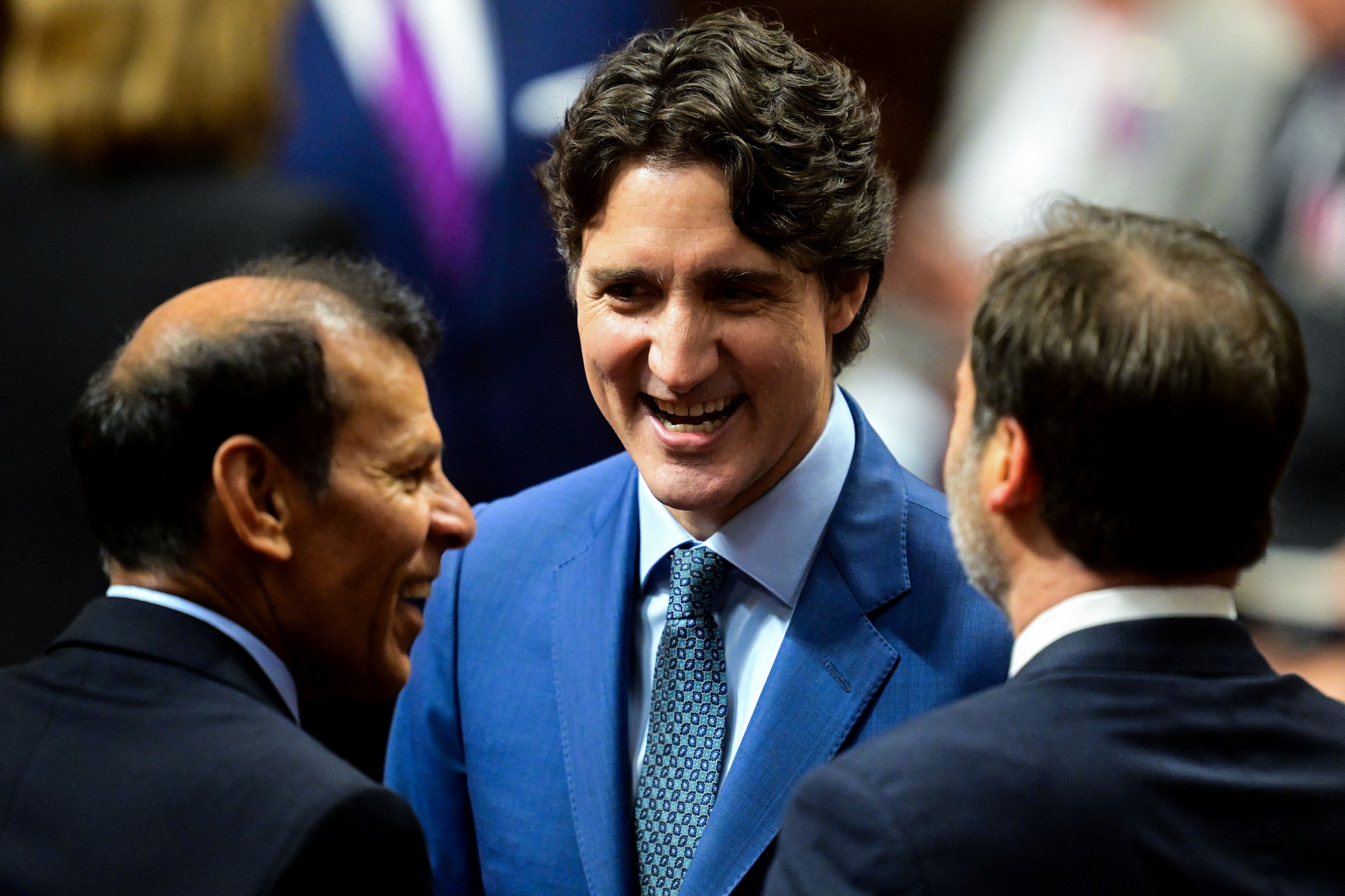 Trudeau was attending the state opening of parliament