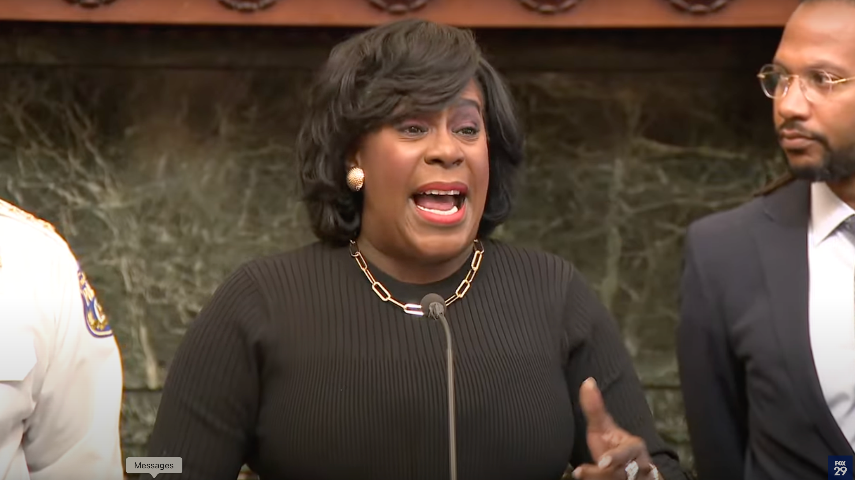 Philadelphia Mayor Cherelle Parker gave an emotional press briefing Tuesday morning