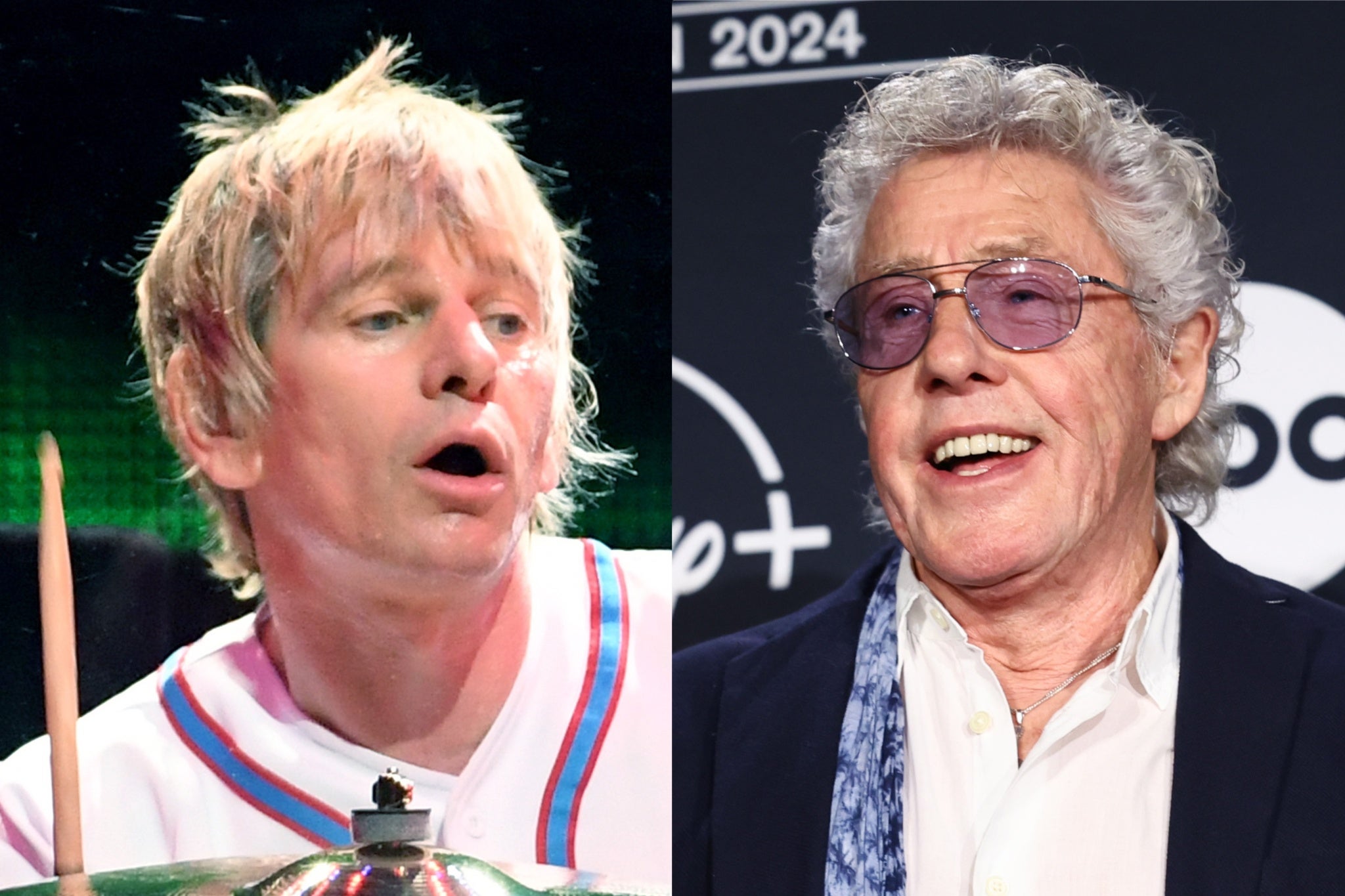 The Who's former drummer Zak Starkey and frontman Roger Daltrey