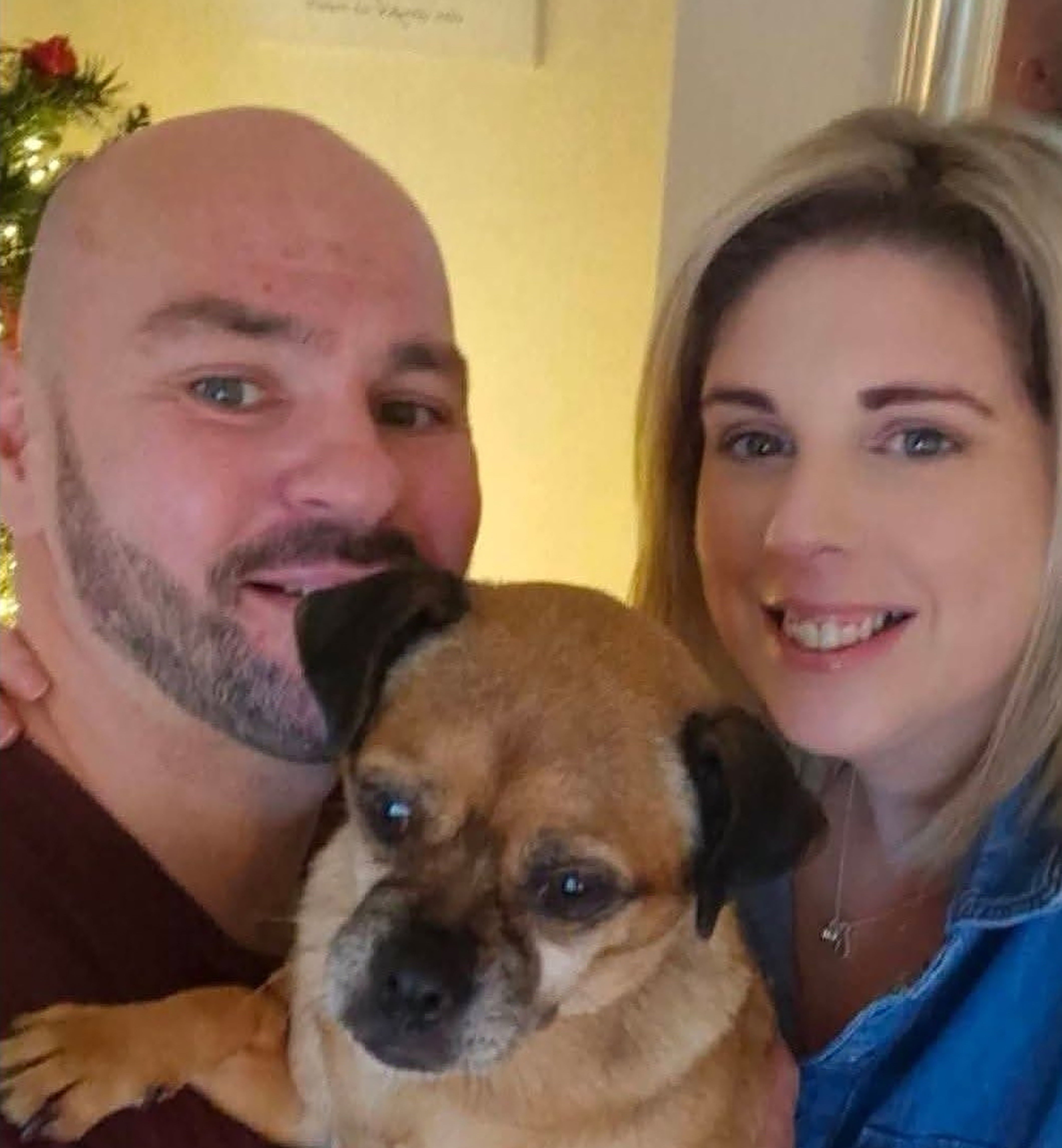 Jolene and Gareth with their dog