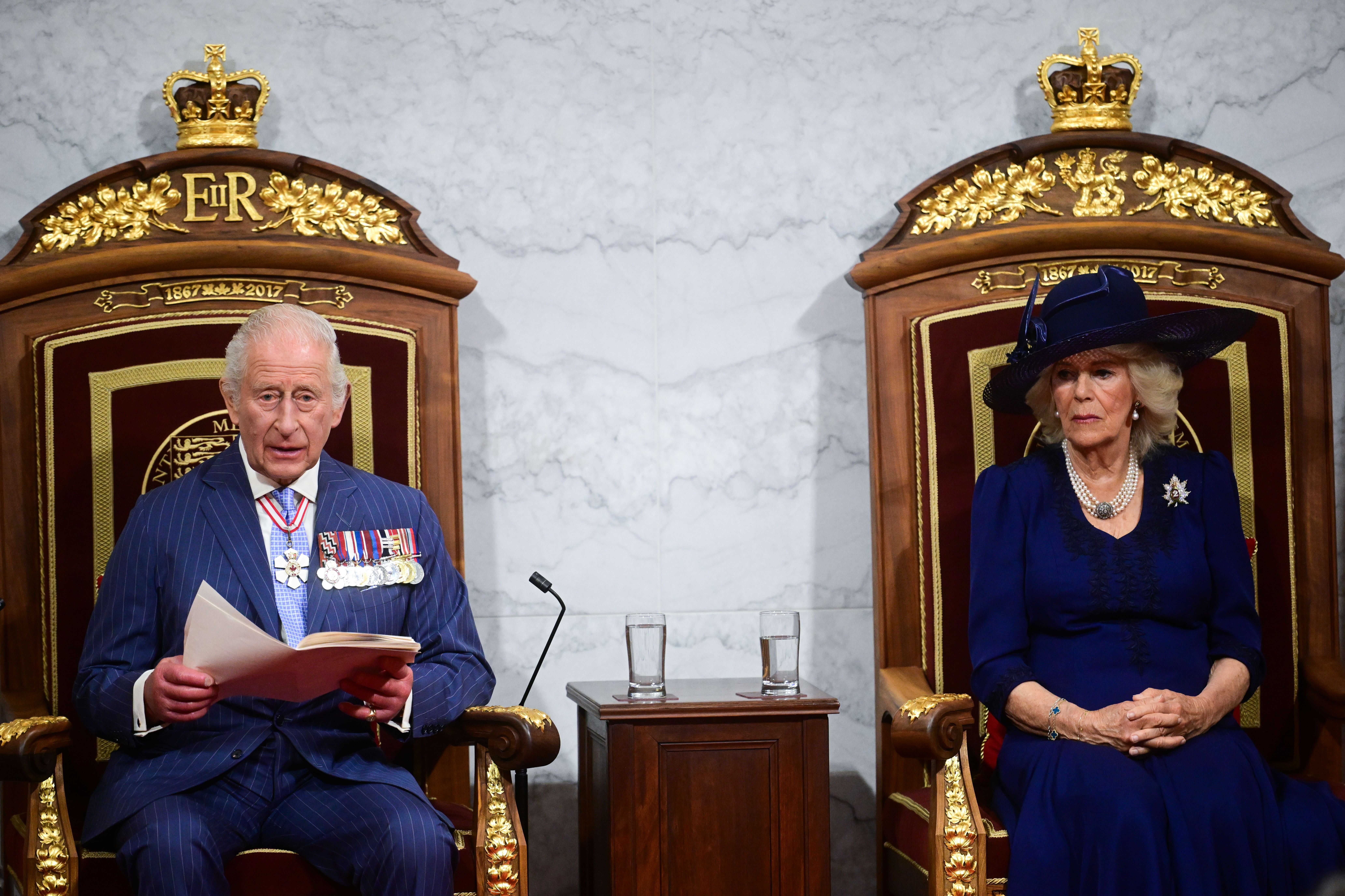 Charles is the first British monarch in almost 70 years to preside over the opening of the Canadian parliament