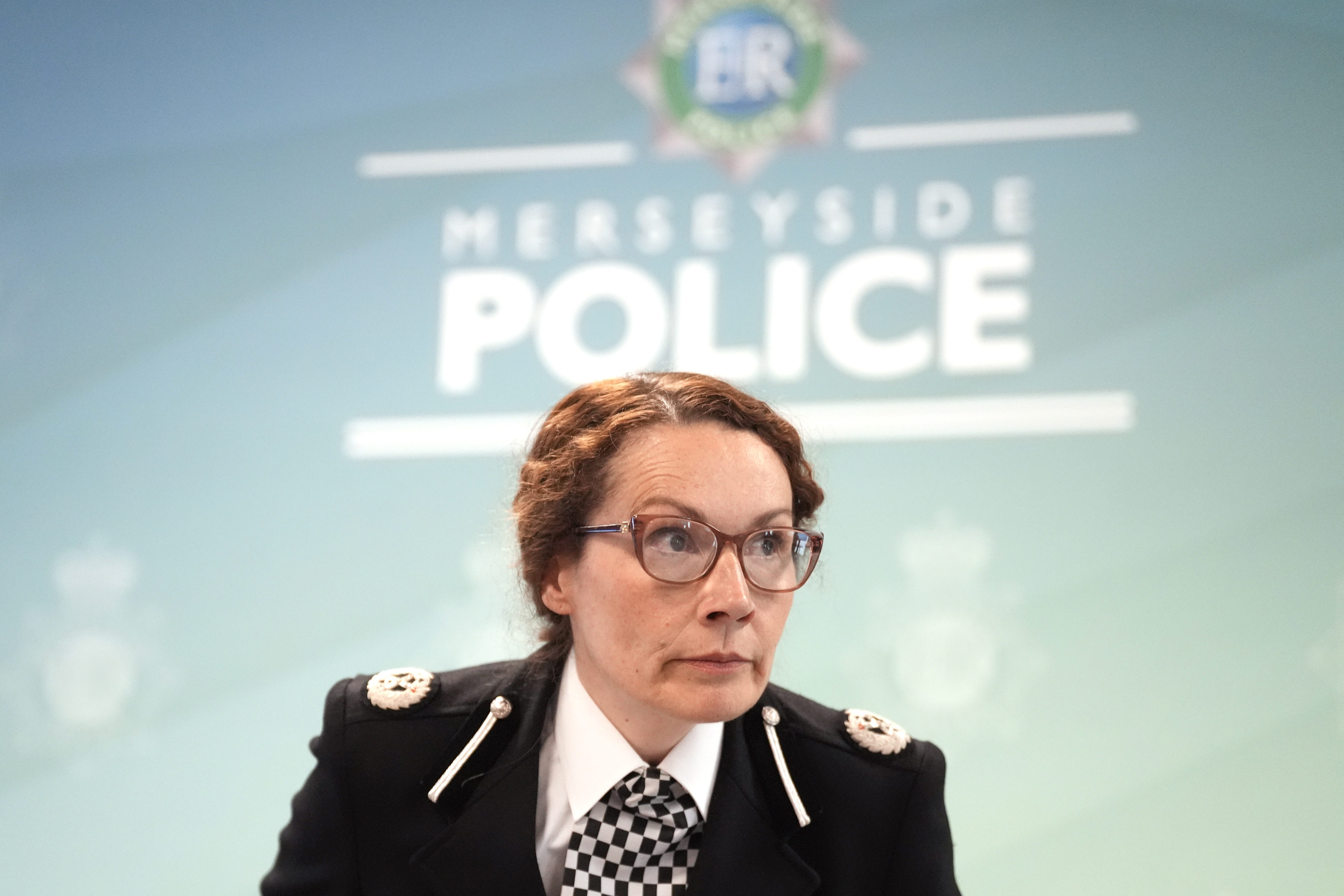 Assistant Chief Constable Jenny Sims from Merseyside Police speaking during a press conference at police headquarters (Danny Lawson/PA)