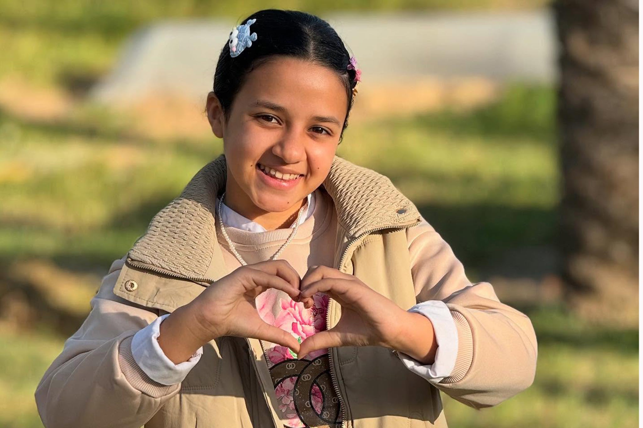 Eleven-year-old Yaqeen Hammad reached tens of thousands with her social media videos