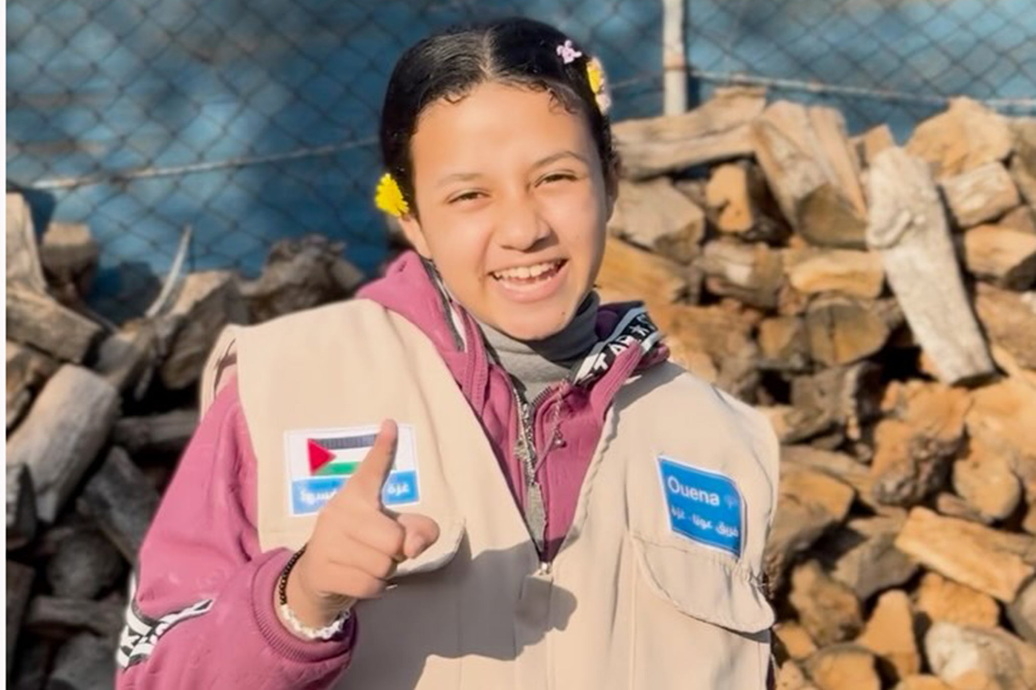 Eleven-year-old Yaqeen Hammad reached tens of thousands with her social media videos